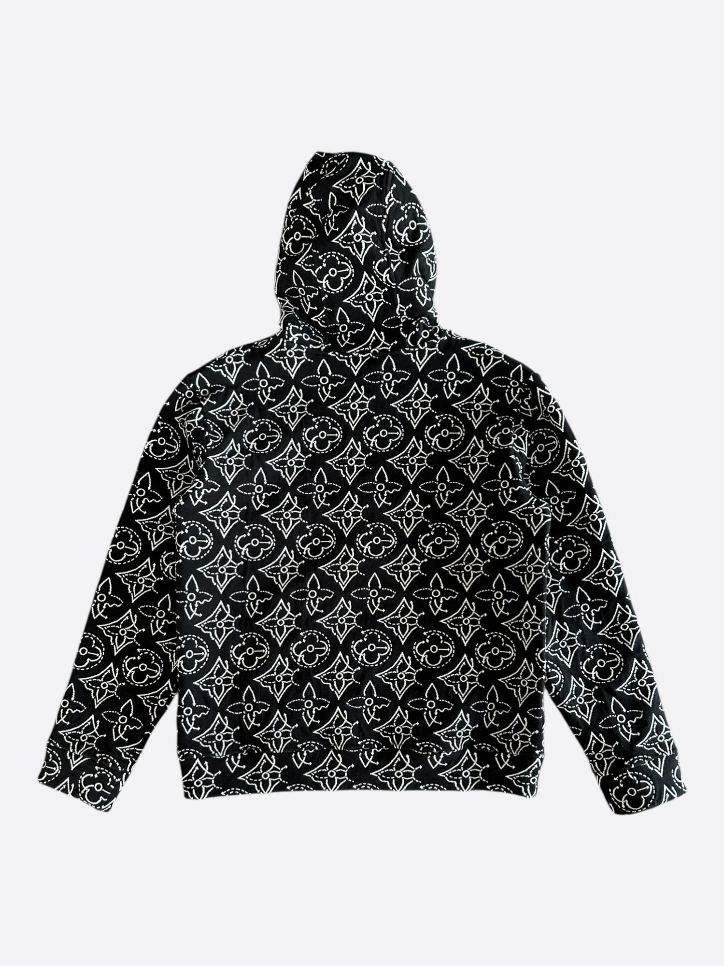 Louis Vuitton Black & White NBA Monogram Zip Up Hoodie