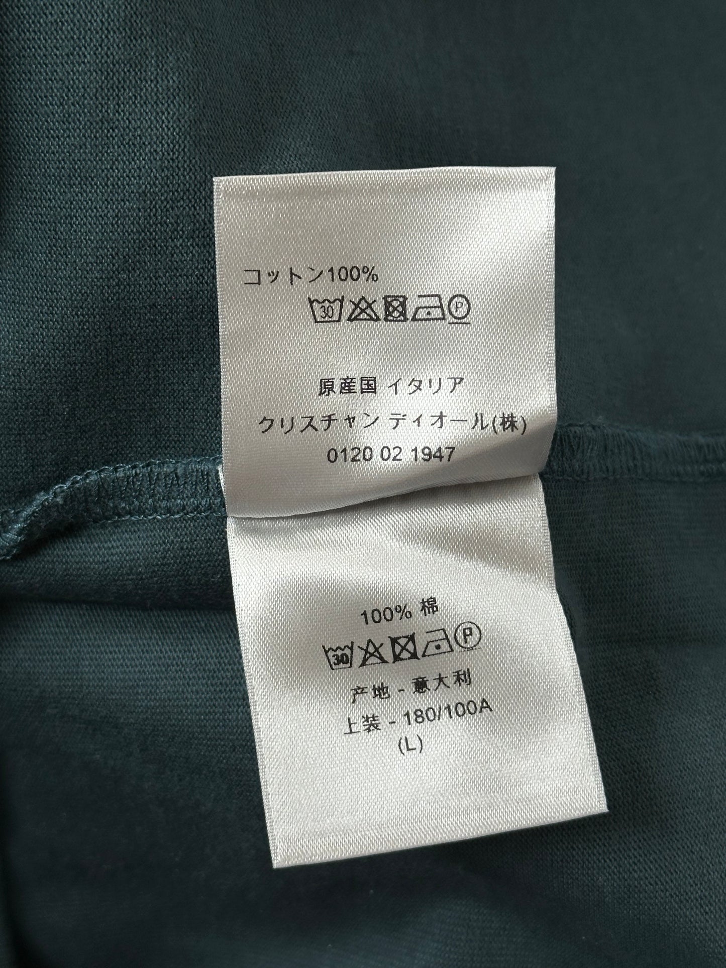 Dior Green CD Icon Embroidered Logo T-Shirt
