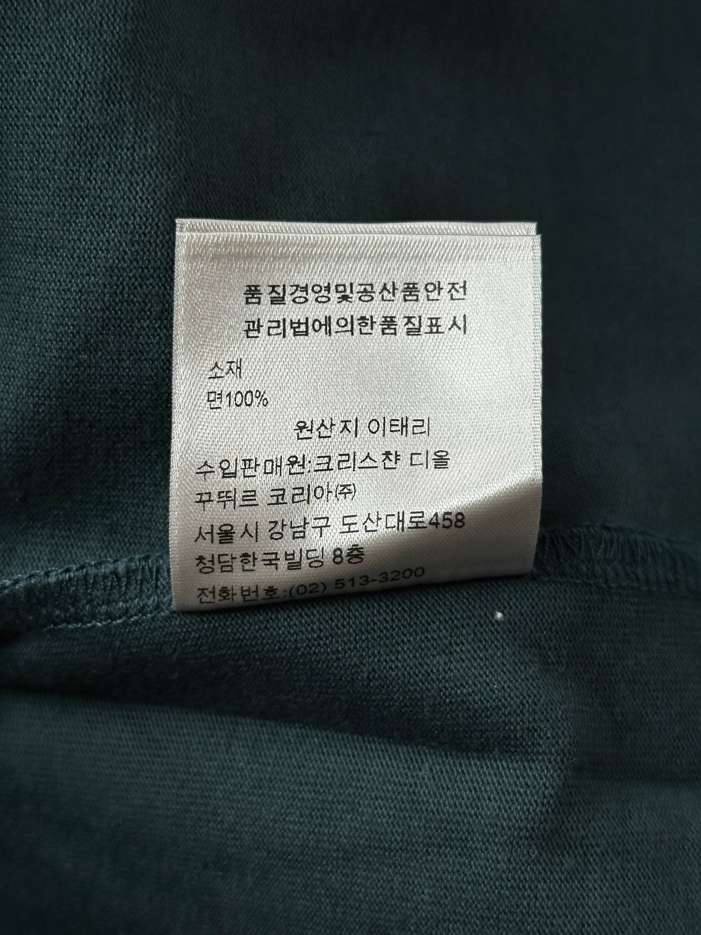 Dior Green CD Icon Embroidered Logo T-Shirt