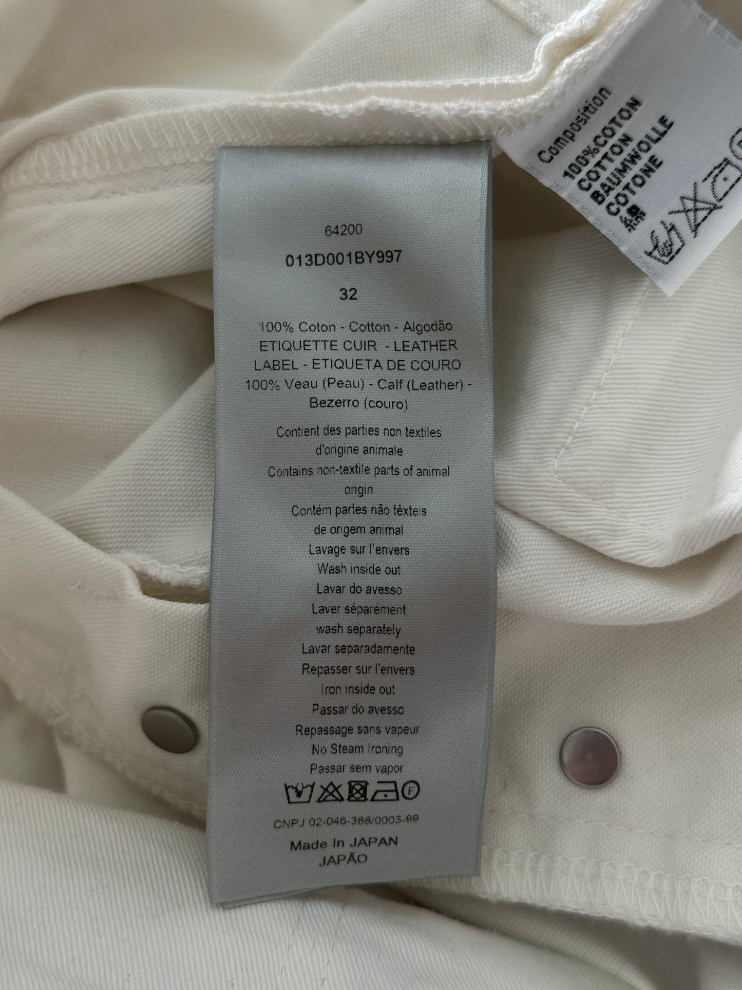 Dior White Paint Splatter Slim Jeans