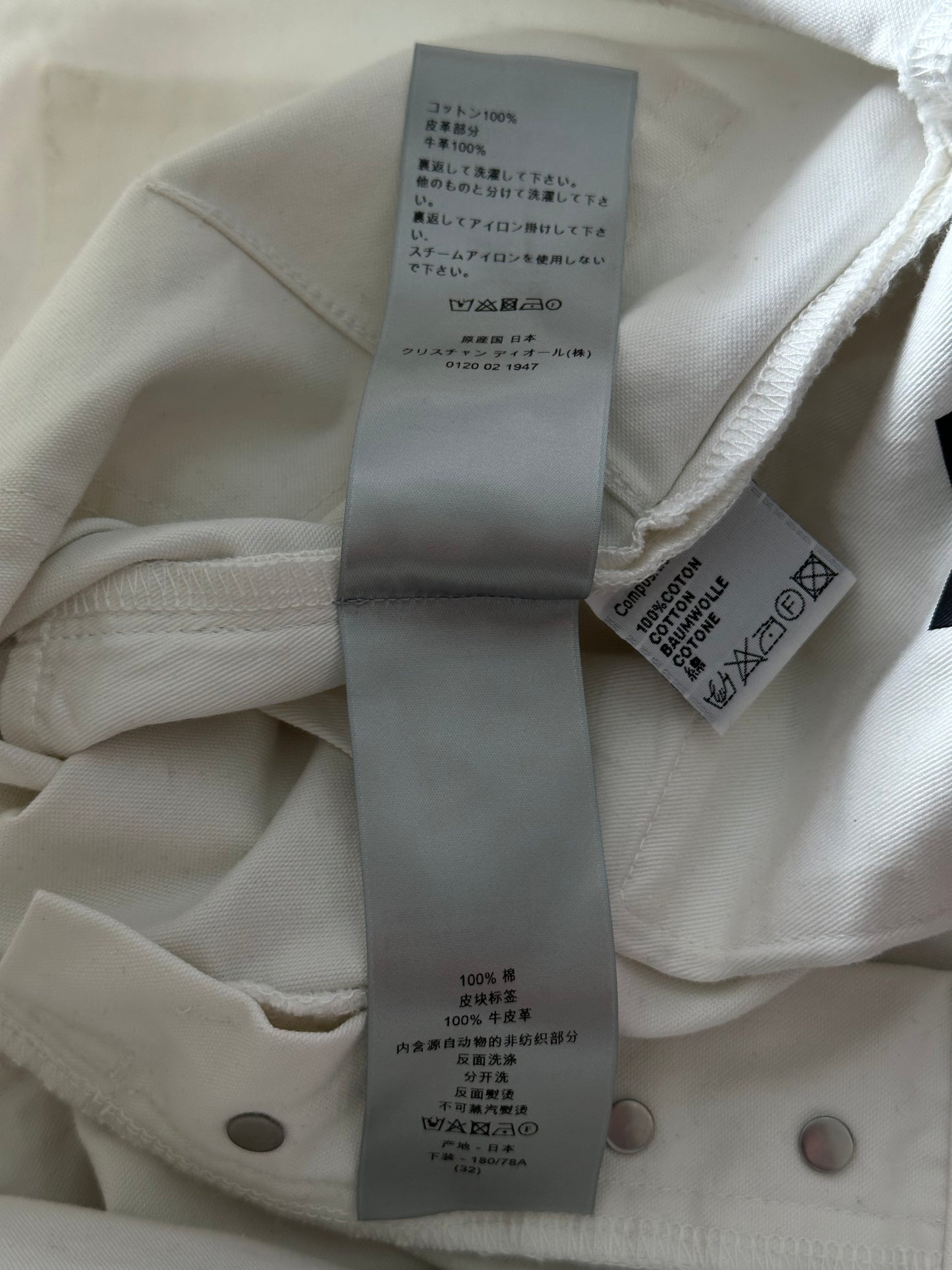 Dior White Paint Splatter Slim Jeans