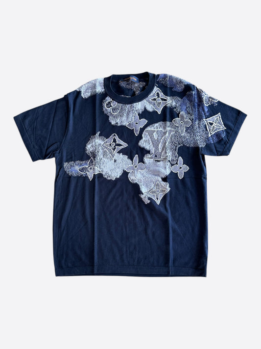 Louis Vuitton Navy Watercolor Monogram T-Shirt