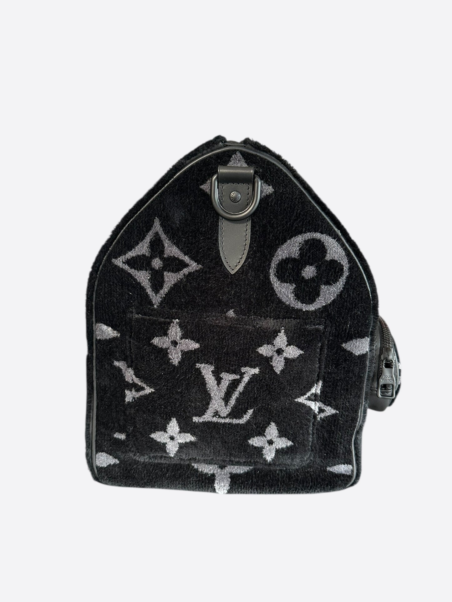 Louis Vuitton Black Monogram Tuffetage Keepall