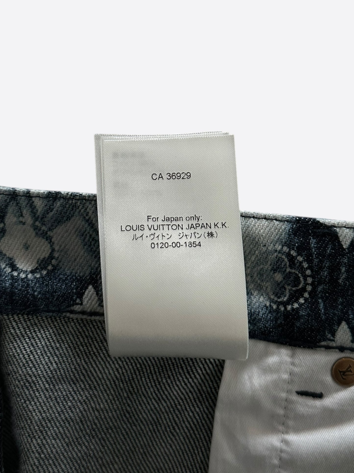 Louis Vuitton Blue Bleached Bandana Monogram Denim Shorts