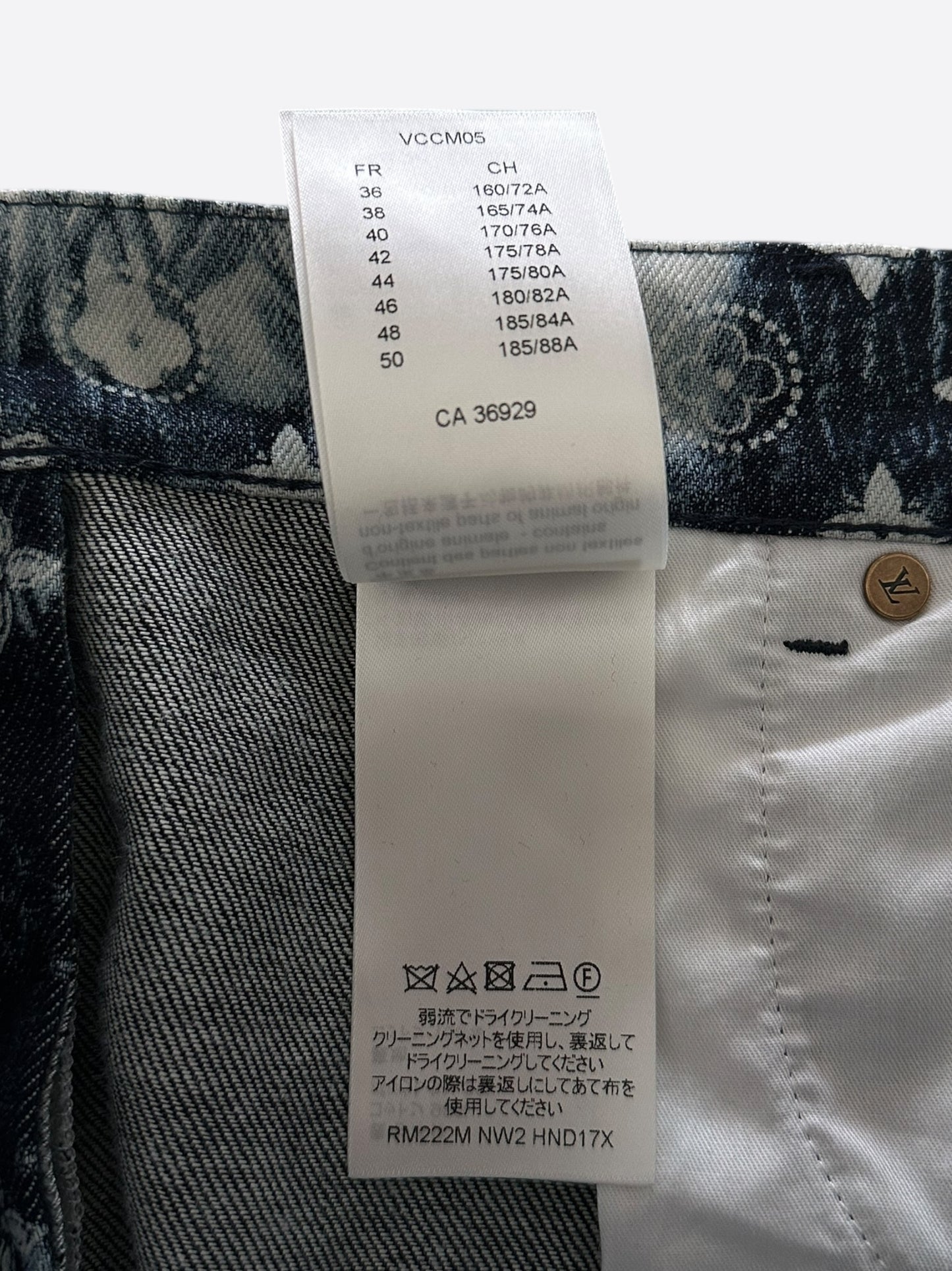 Louis Vuitton Blue Bleached Bandana Monogram Denim Shorts