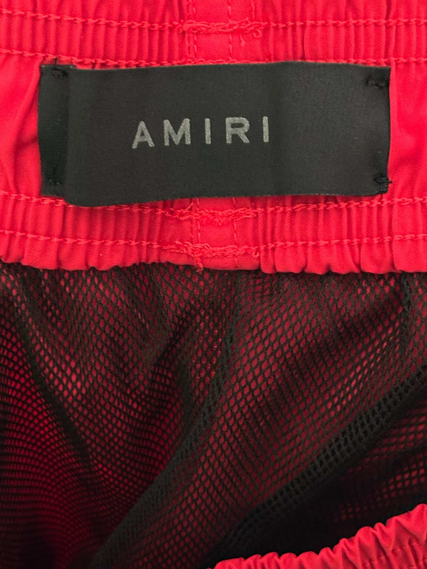 Amiri Red & White  Bones Swimshorts