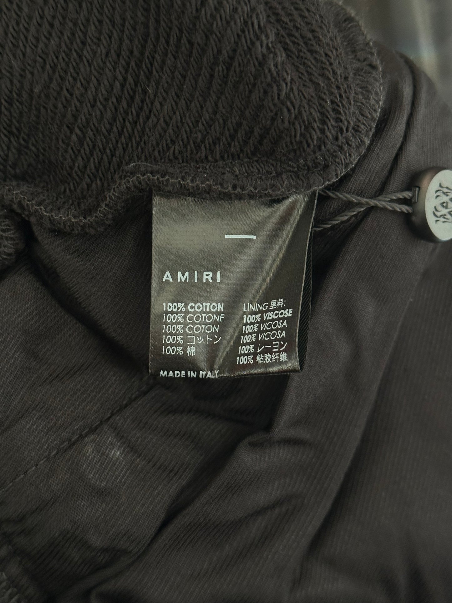 Amiri Black & White Micro MA Bar Logo Sweatpants