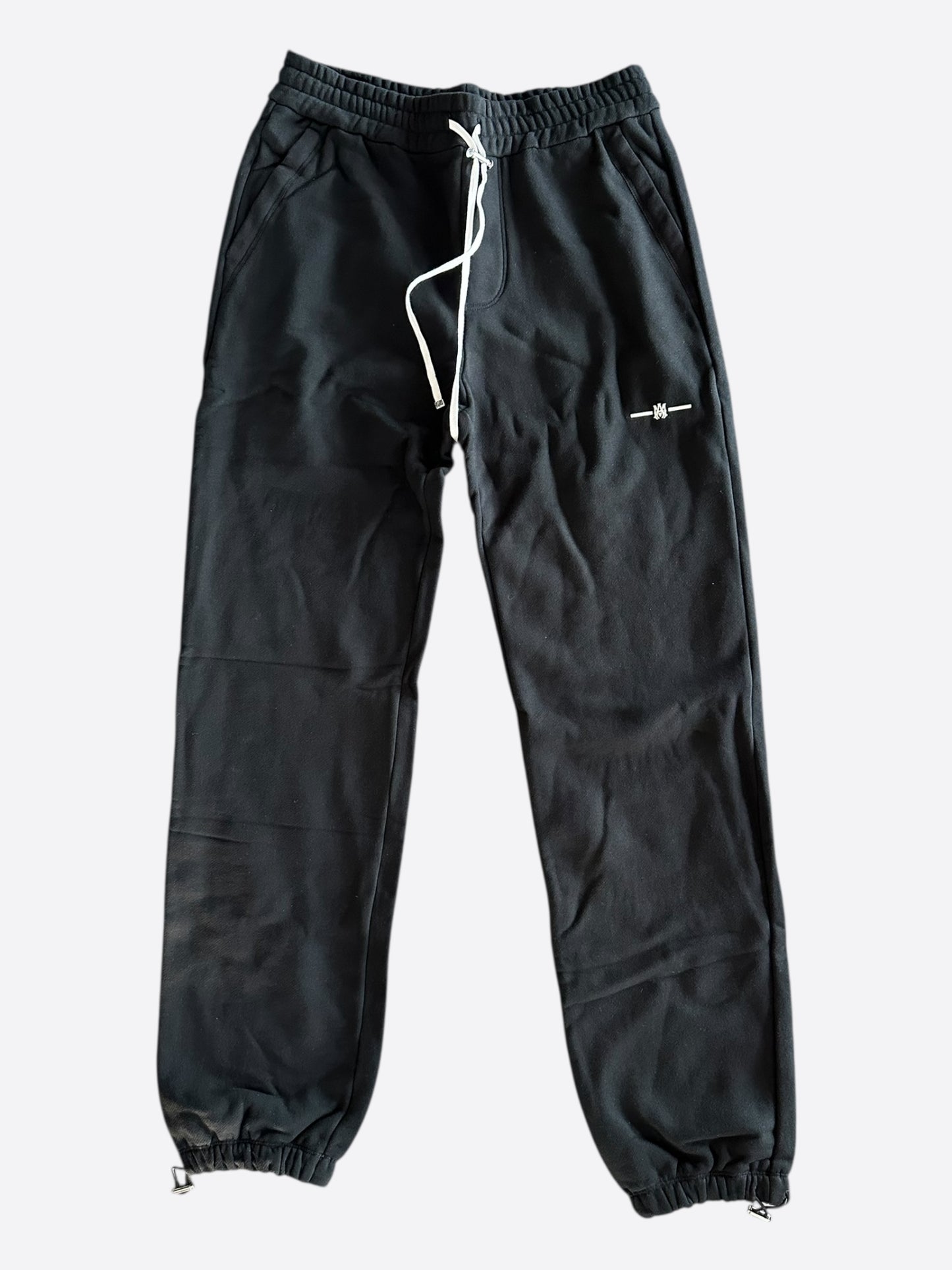 Amiri Black & White Micro MA Bar Logo Sweatpants