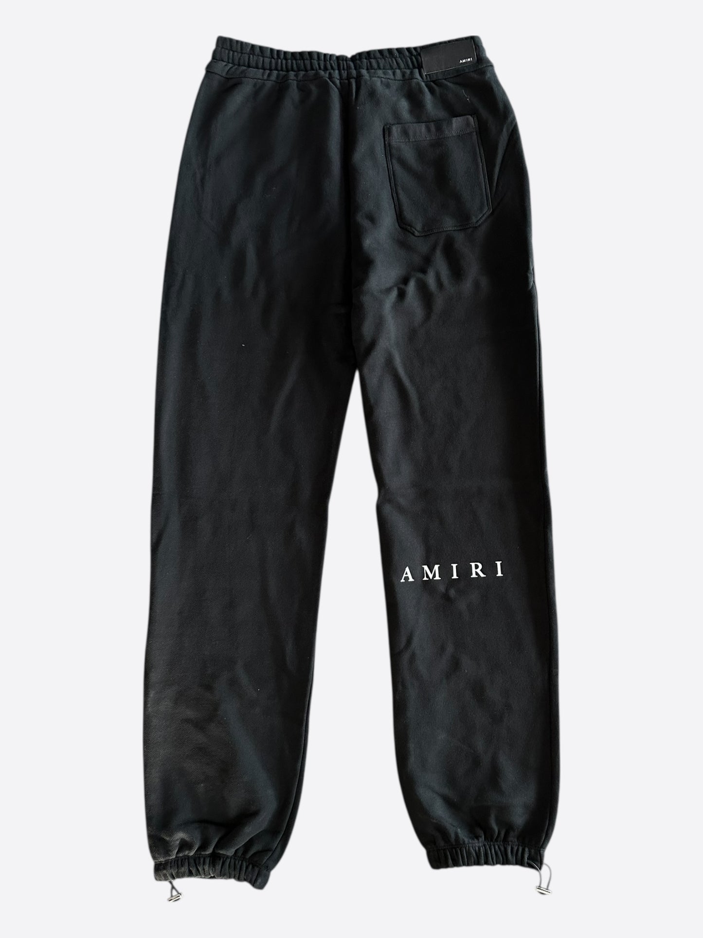 Amiri Black & White Micro MA Bar Logo Sweatpants