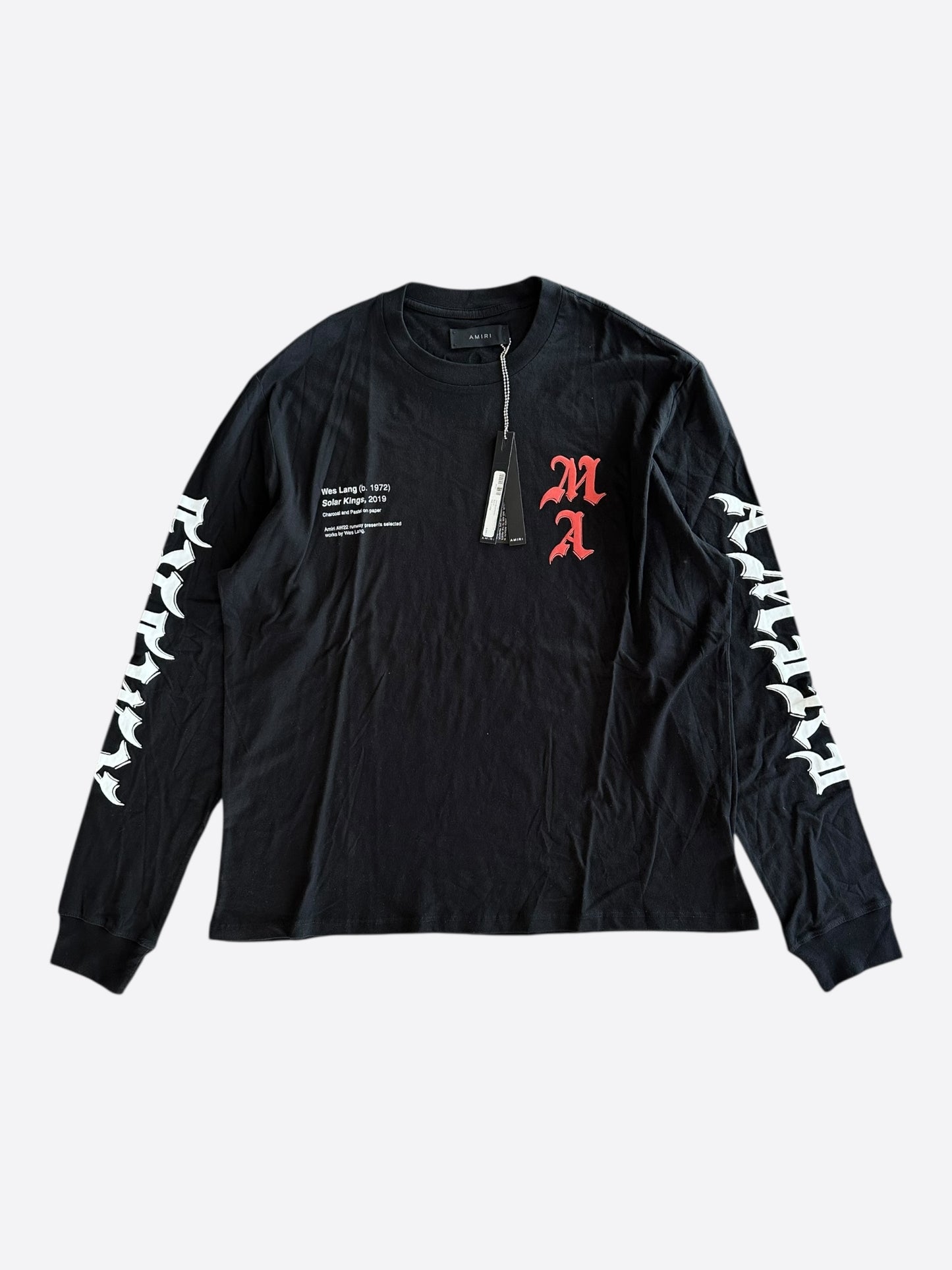 Amiri Wes Lang Black & Red Solar Kings Longsleeve T-Shirt
