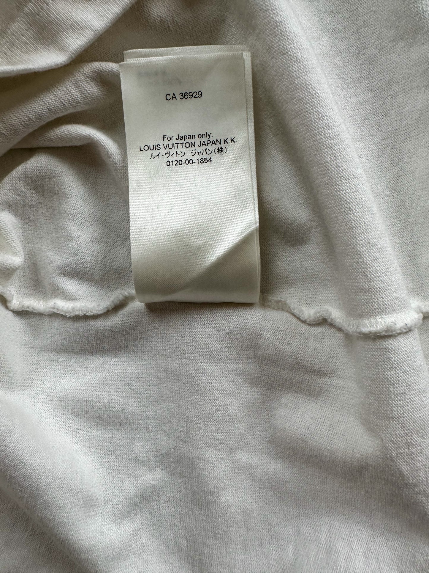 Louis Vuitton Nigo White & Red Embroidered Mockneck T-Shirt