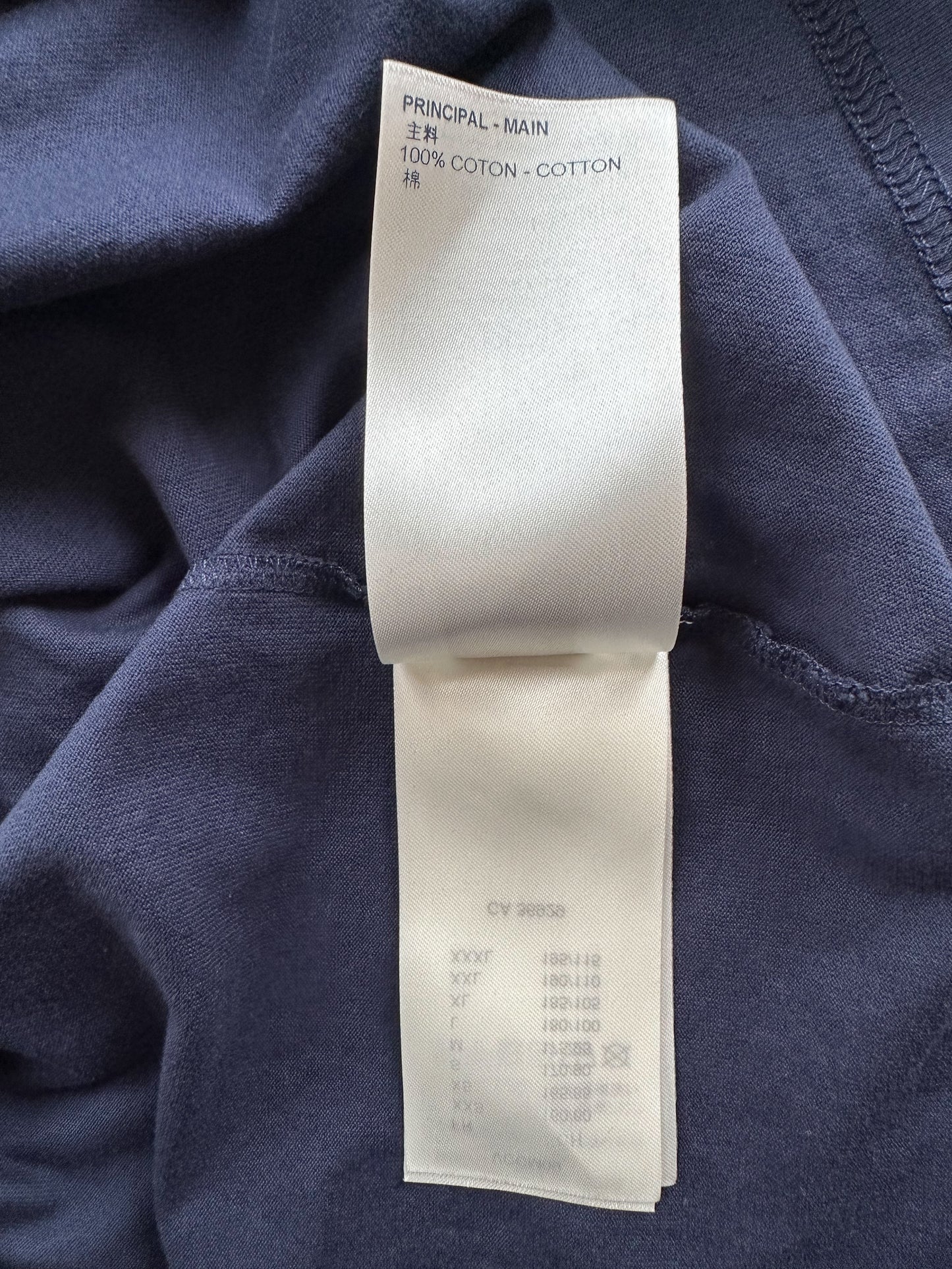 Louis Vuitton Navy LV Stitch Logo T-Shirt