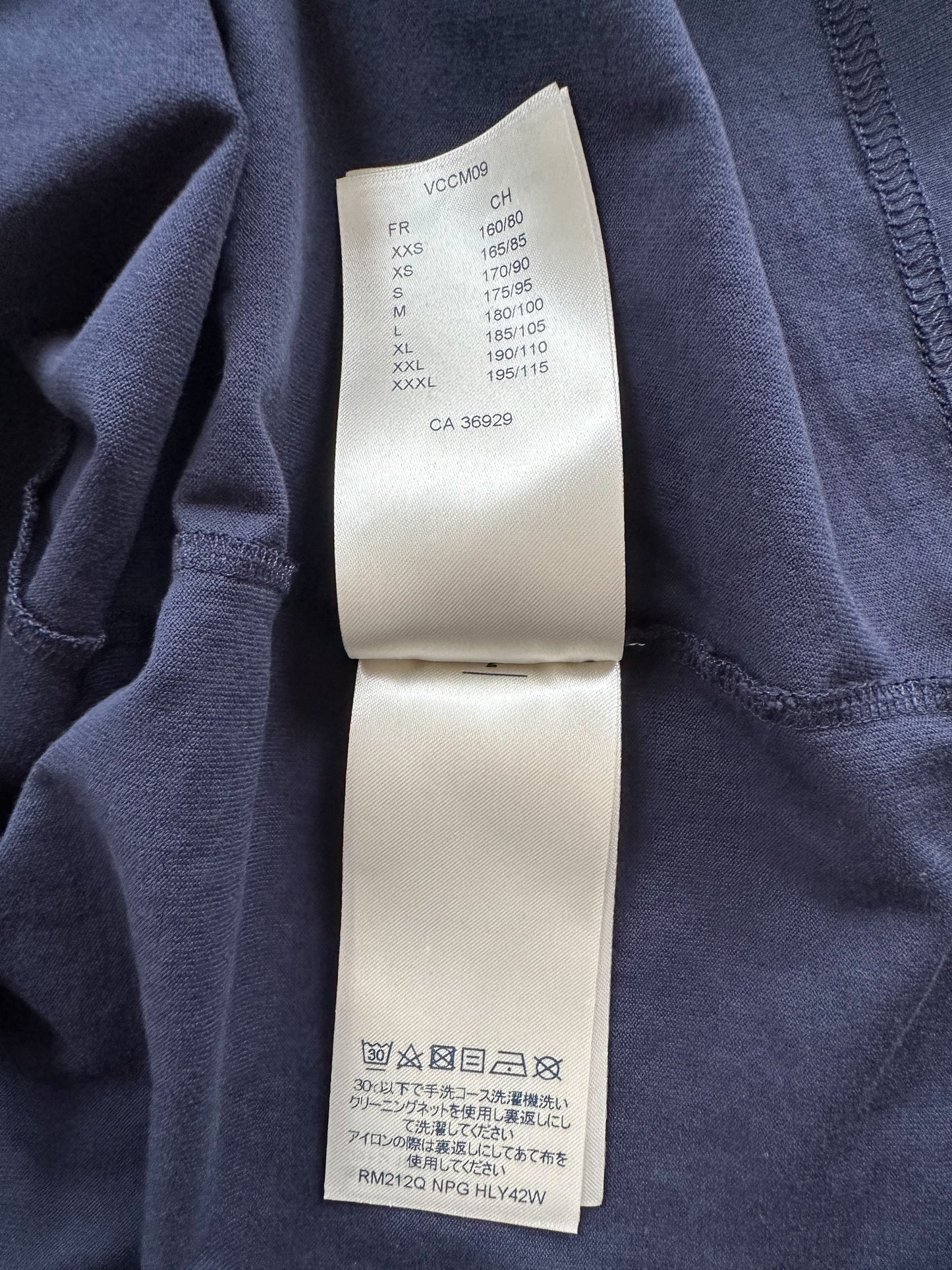 Louis Vuitton Navy LV Stitch Logo T-Shirt