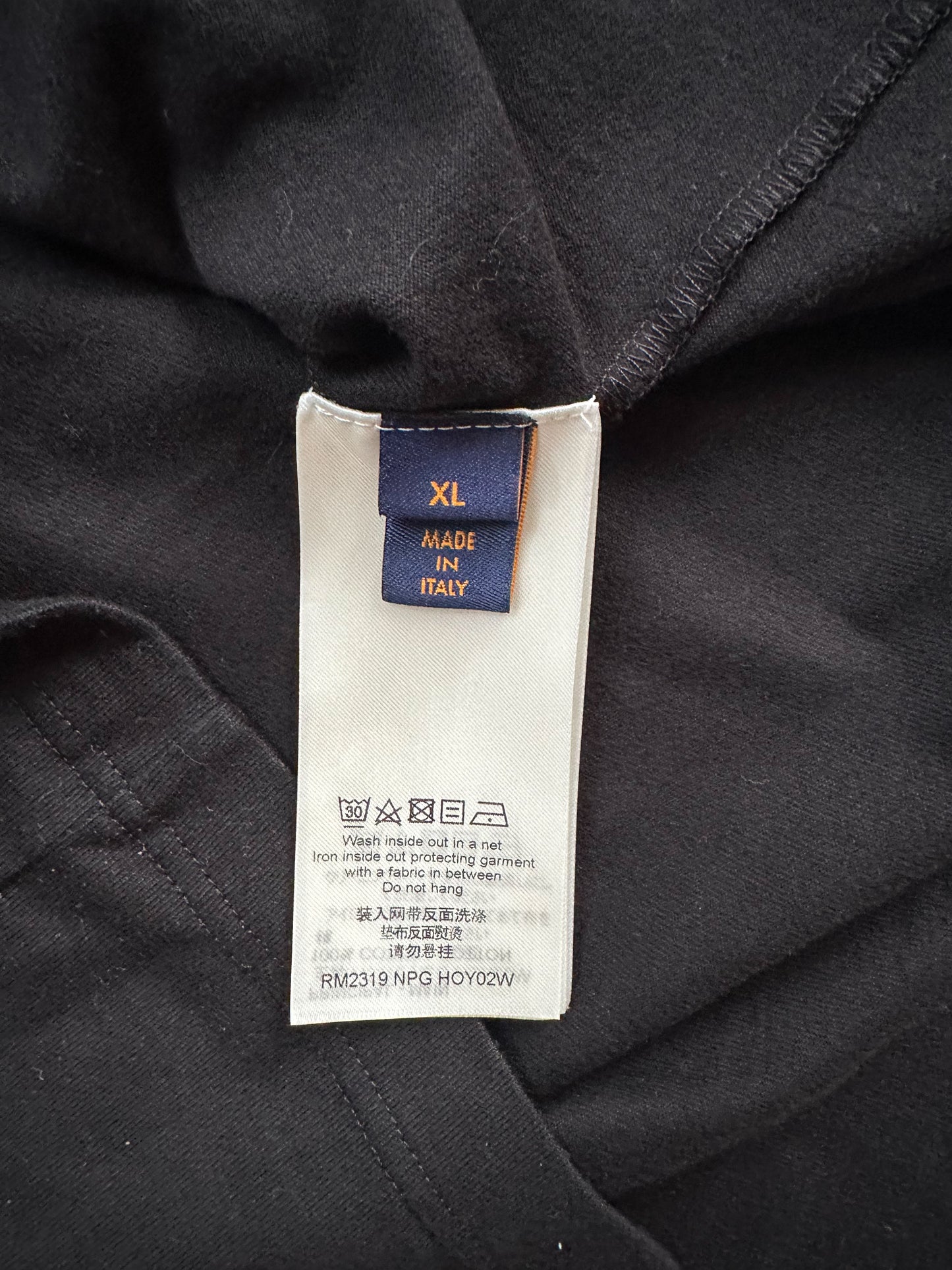 Louis Vuitton Black Frequency Embroidered T-Shirt