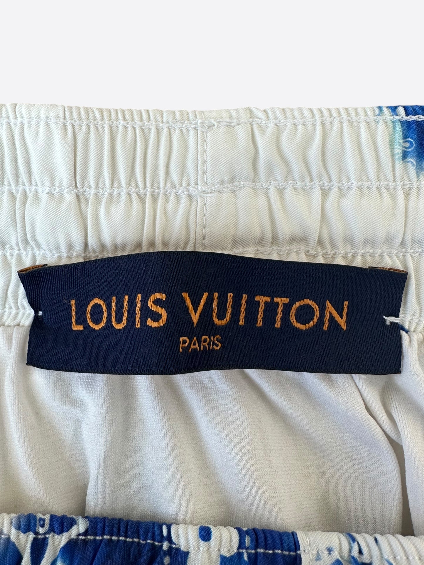 Louis Vuitton Blue Bleached Bandana Monogram Swim Shorts