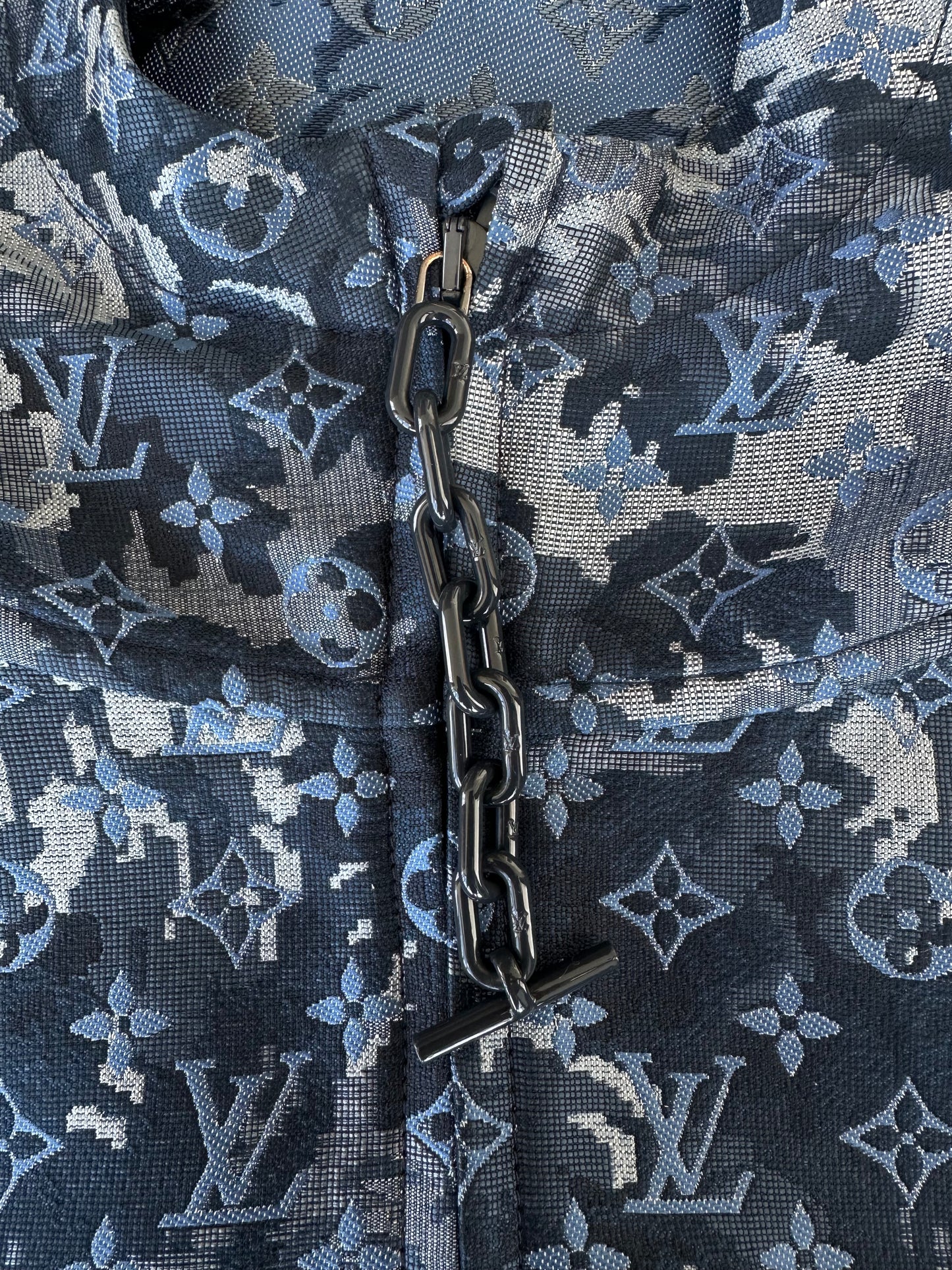 Louis Vuitton Blue Tapestry Monogram Windbreaker