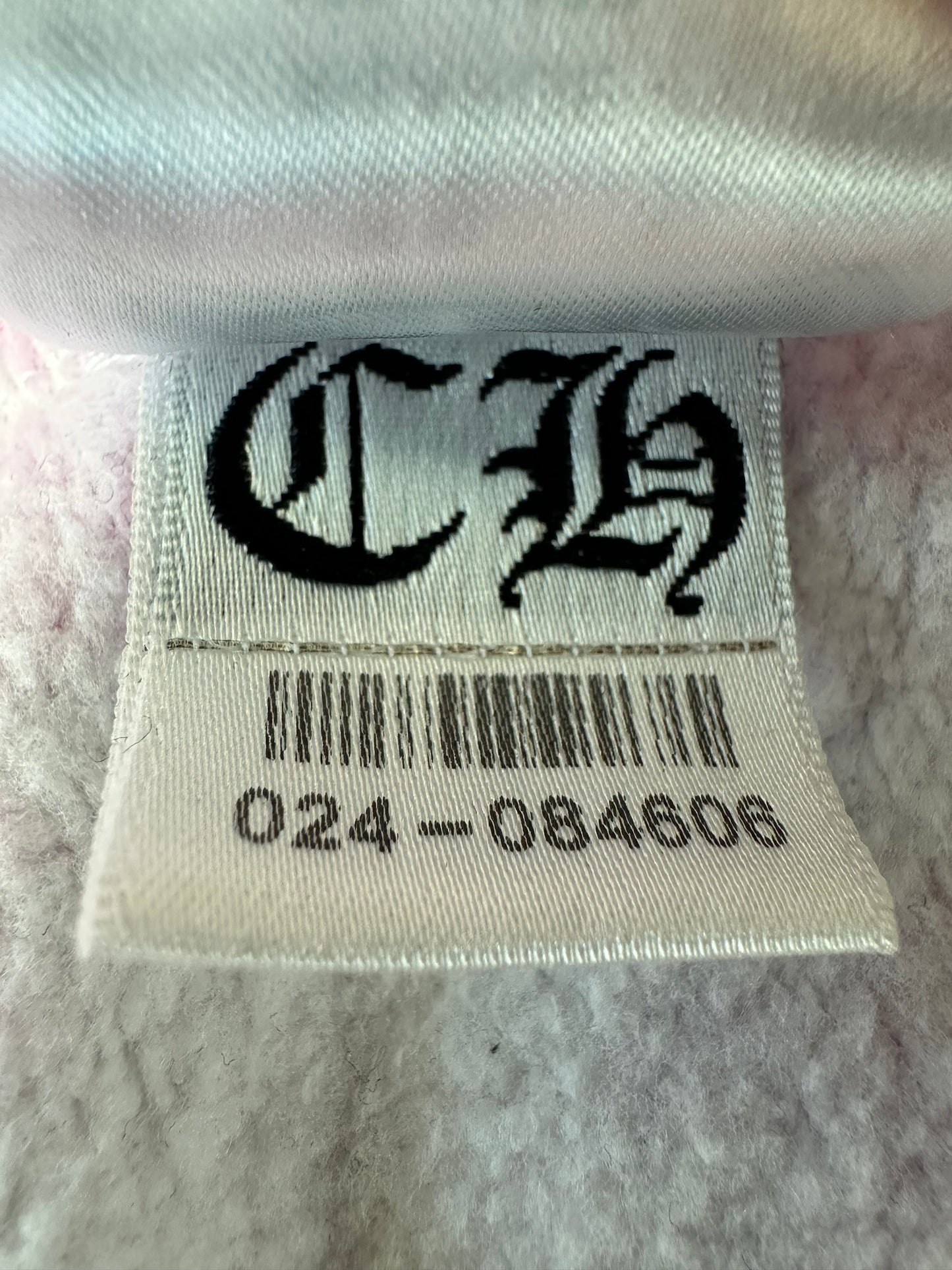 Chrome Hearts CVTVLIST Pink & White Tie-Dye Embroidered Zip Up Hoodie