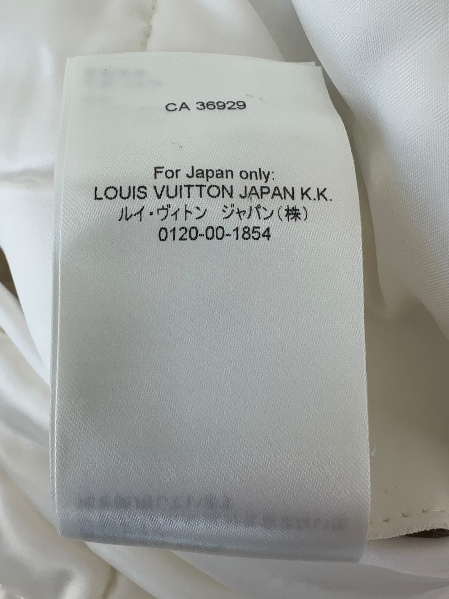 Louis Vuitton White Ornaments Leather Bomber Jacket