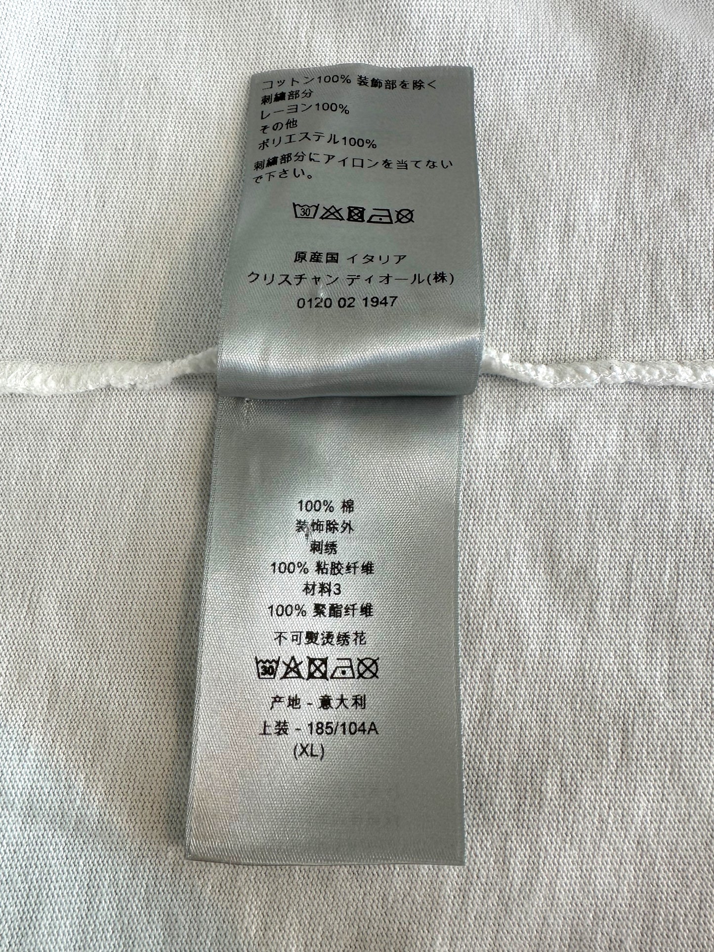 Dior Alex Fonton White Flower Embroidered T-Shirt