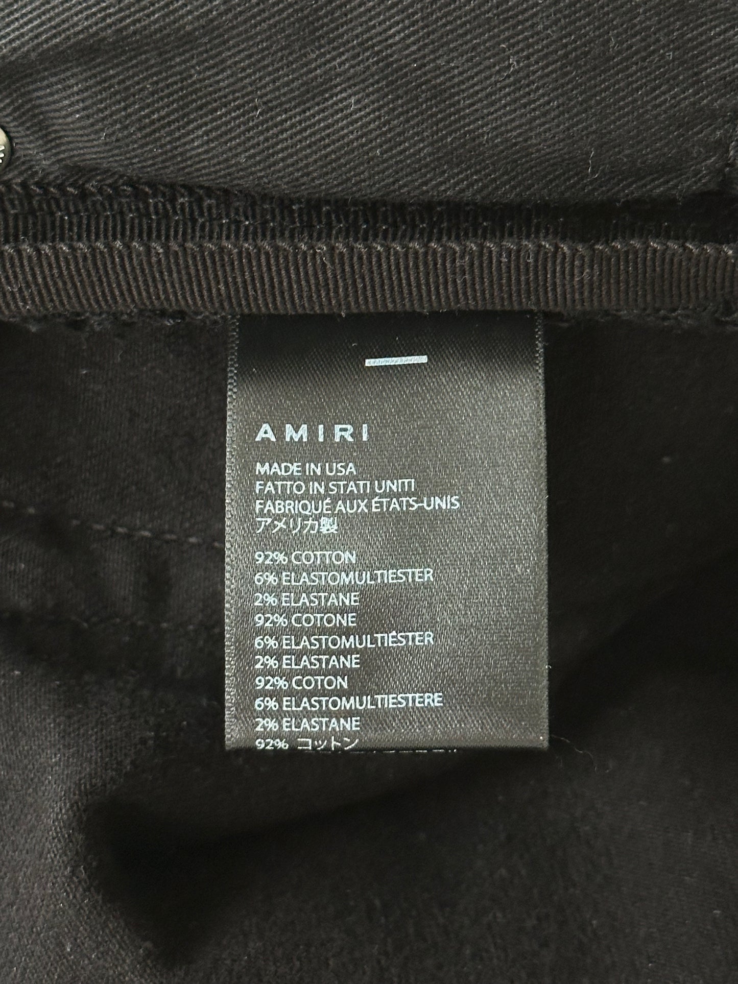 Amiri Broken Black Distressed Jeans