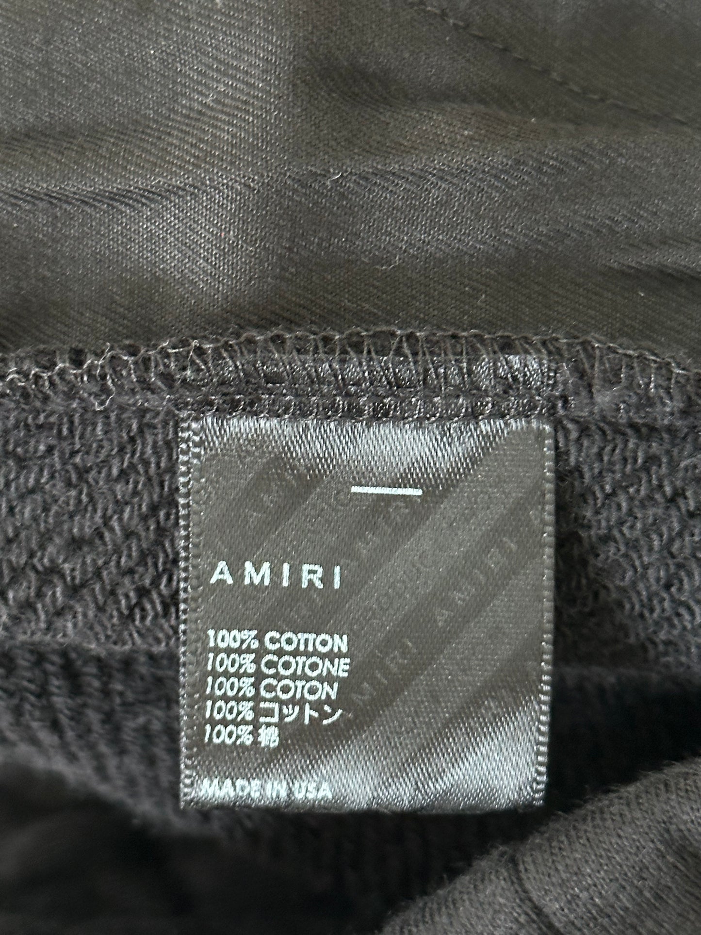 Amiri Black & Cheetah MA Logo Sweatpants