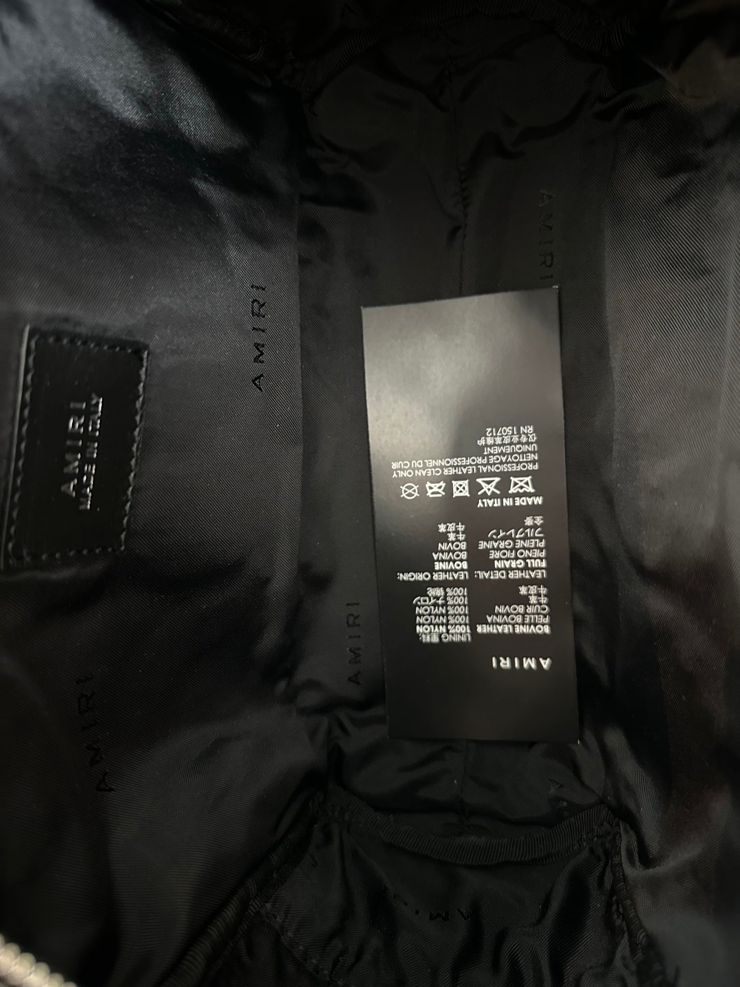 Amiri Black Bandana MA Logo Dopp Kit