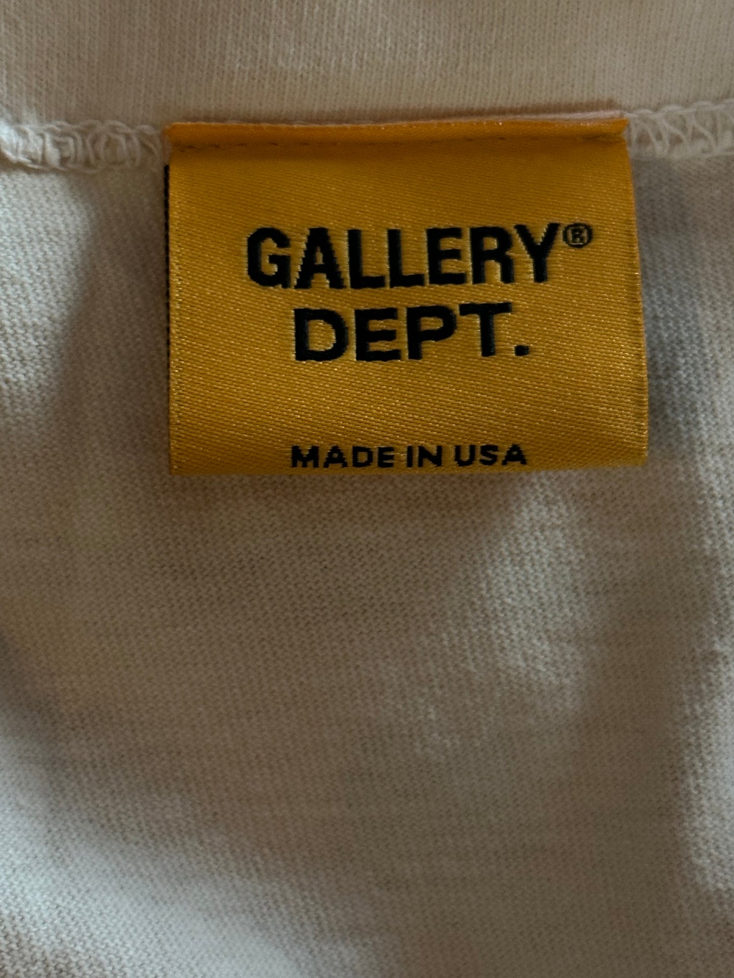 Gallery Dept Antique White & Black Breaking News Logo T-Shirt