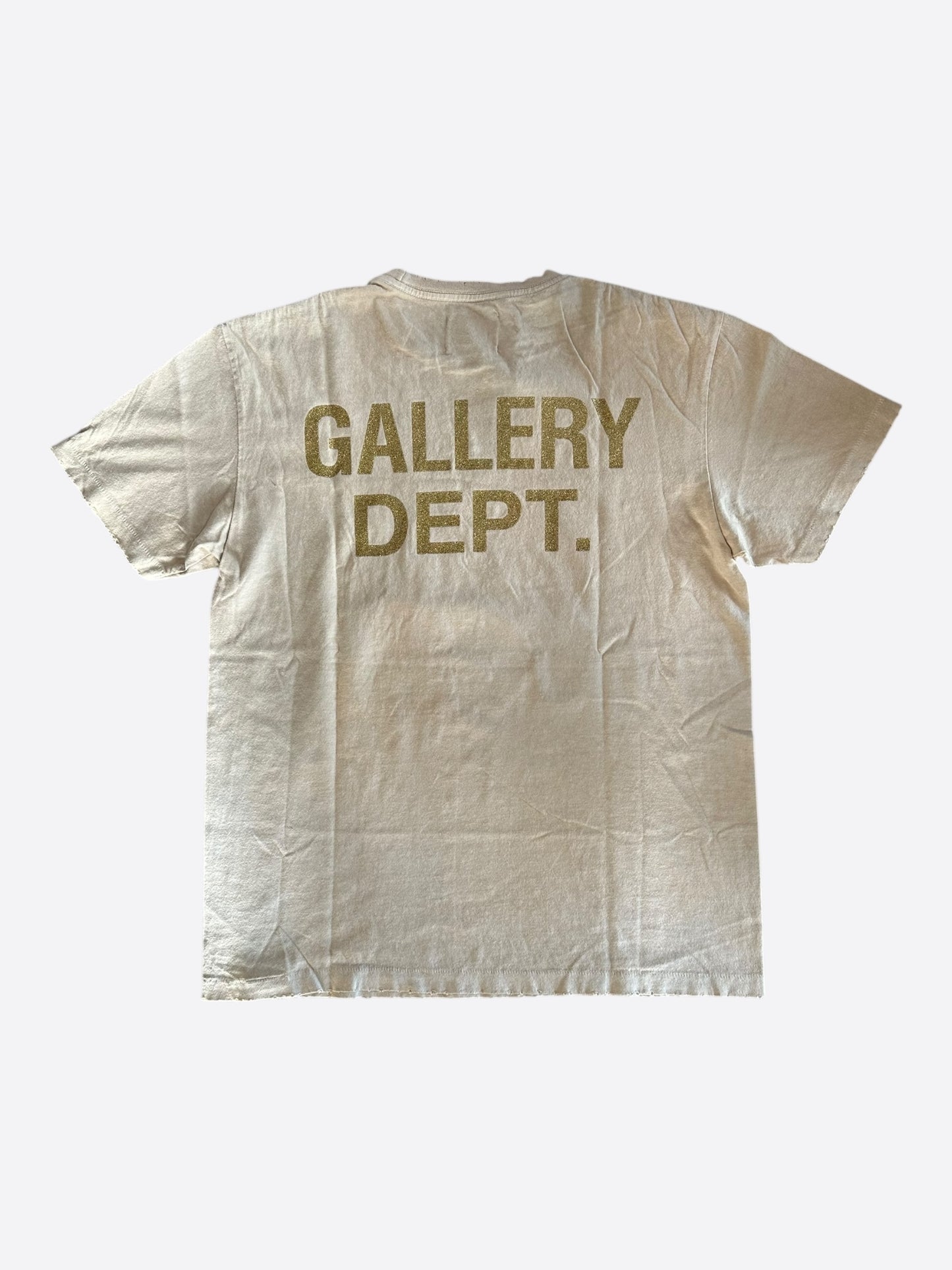 Gallery Dept Antique White & Black Sleep Apnea Logo T-Shirt