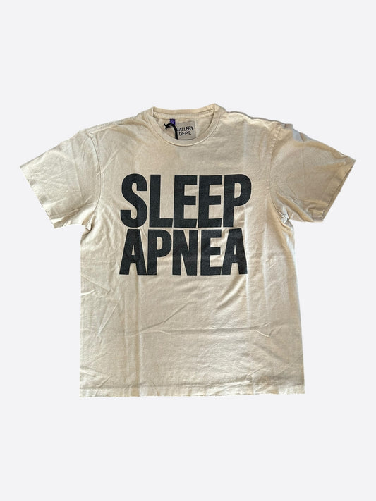 Gallery Dept Antique White & Black Sleep Apnea Logo T-Shirt