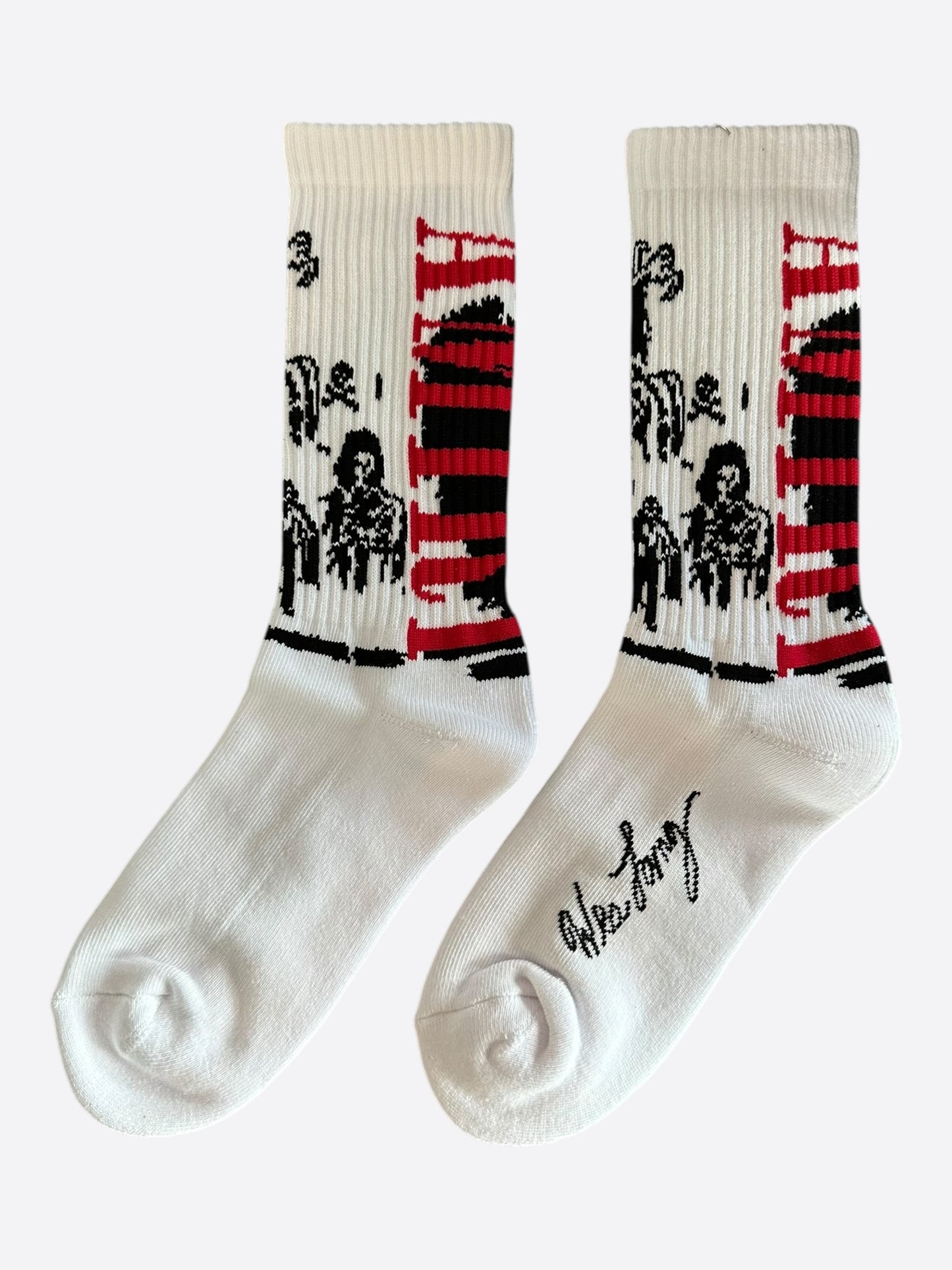 Amiri Wes Lang White & Multicolor Reaper Socks