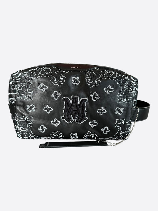 Amiri Black Bandana MA Logo Dopp Kit
