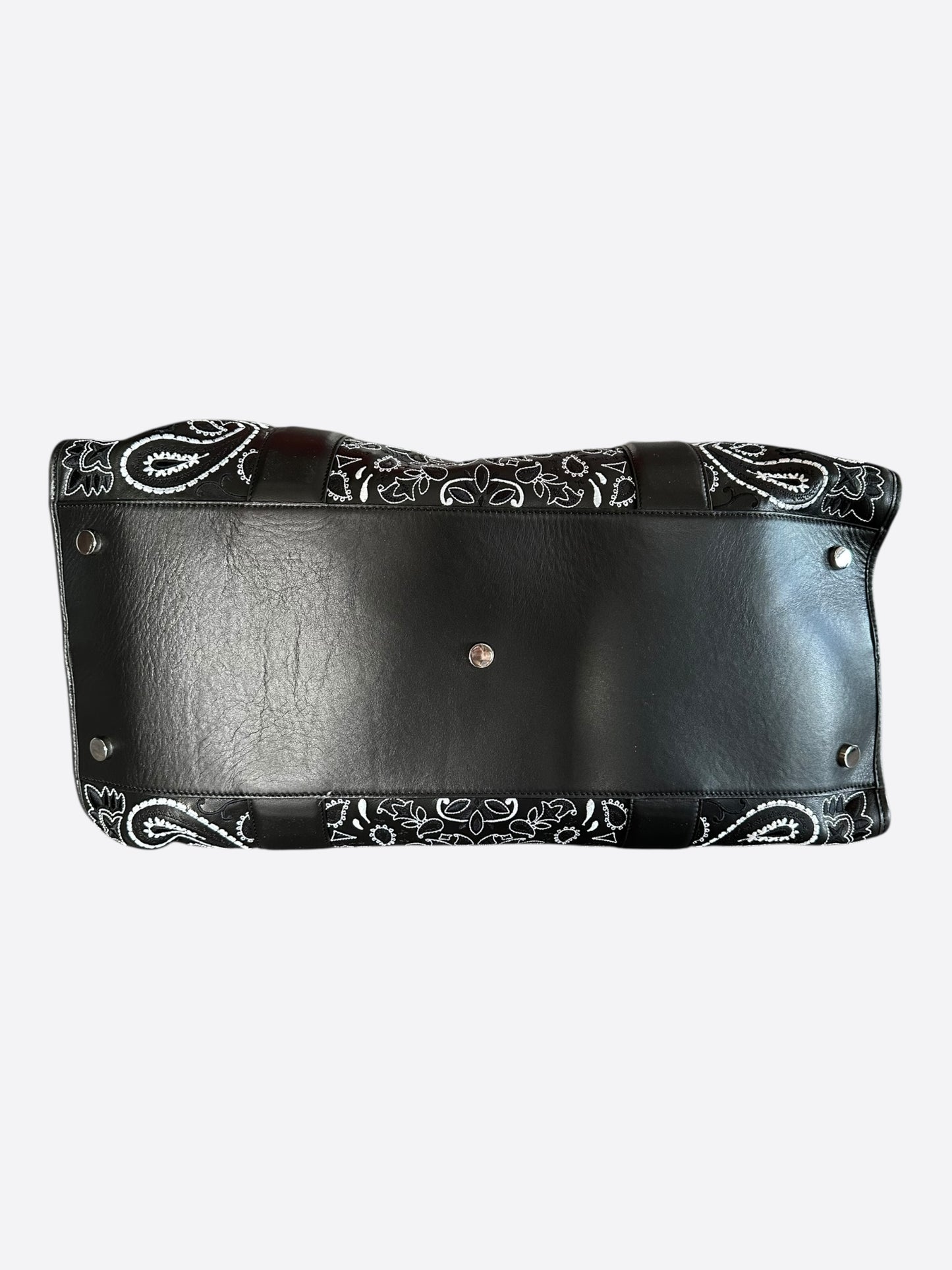 Amiri Black Bandana MA Logo Duffel Bag