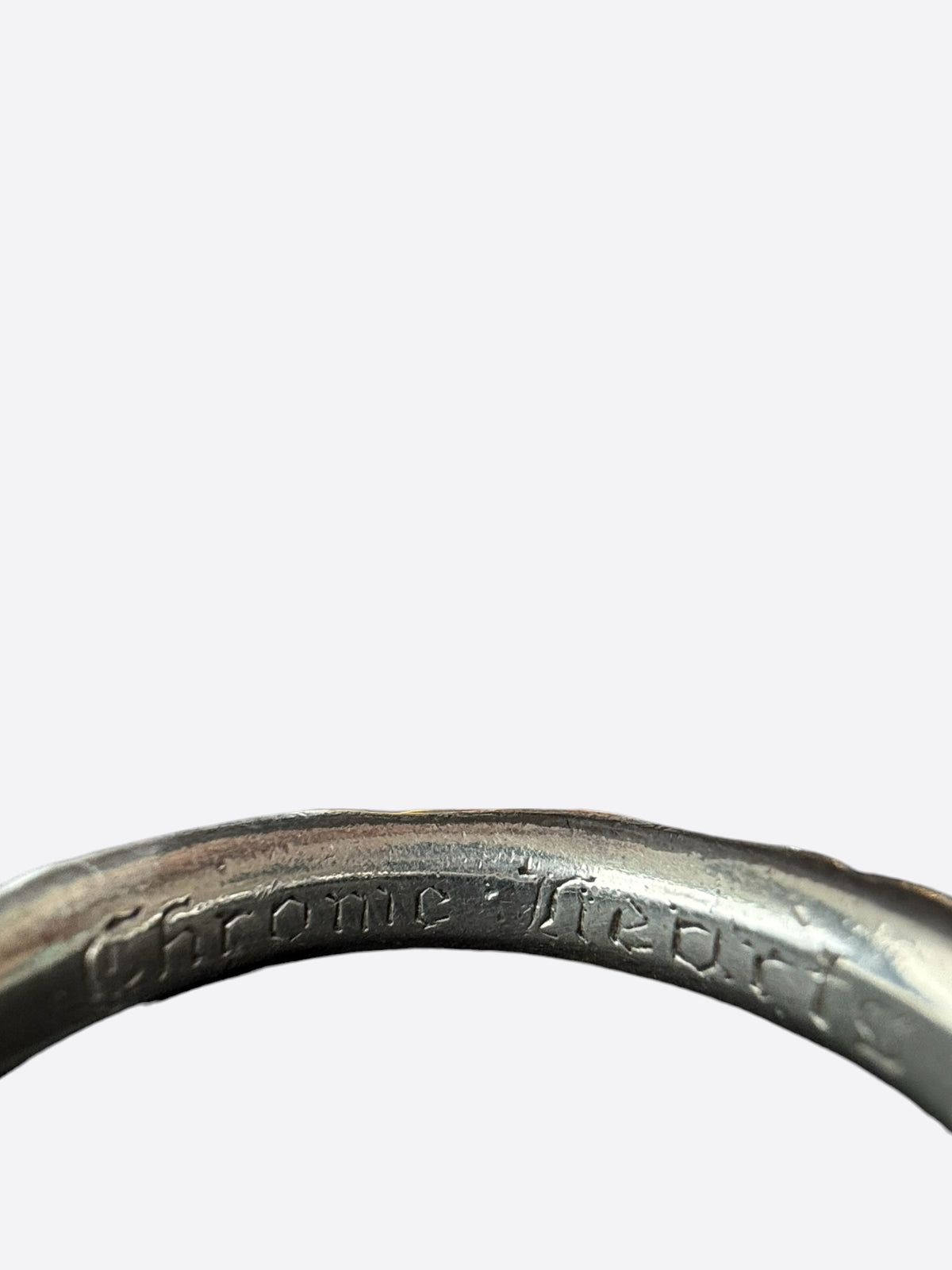 Chrome Hearts Silver Scroll Band Ring