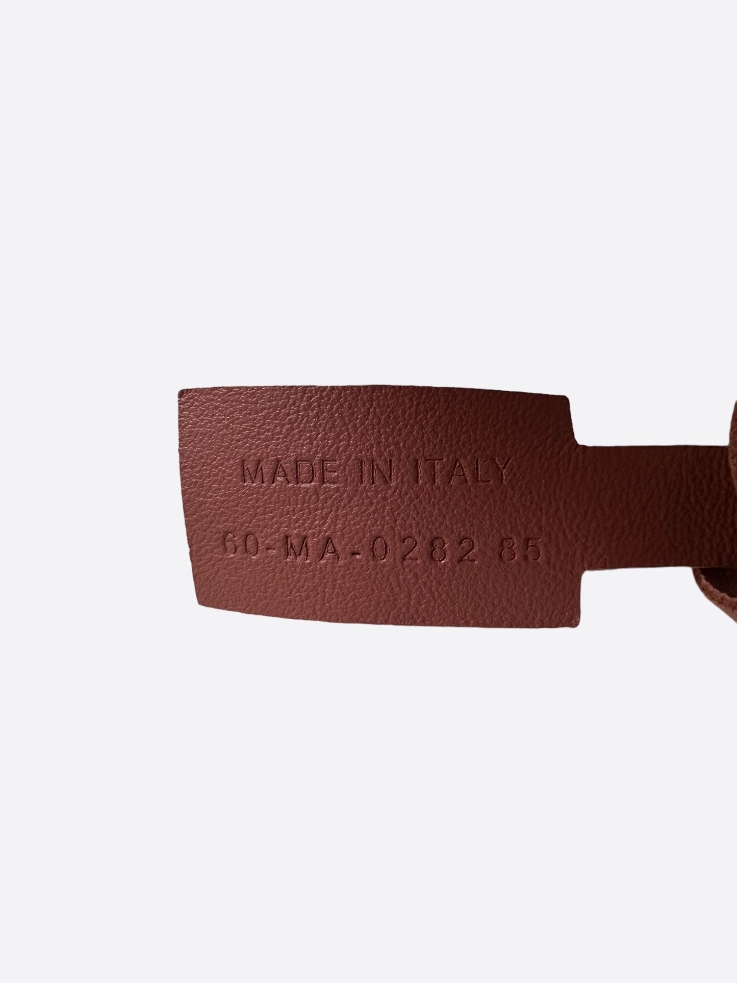 Dior Taupe & Rust Reversible Gold Buckle Belt