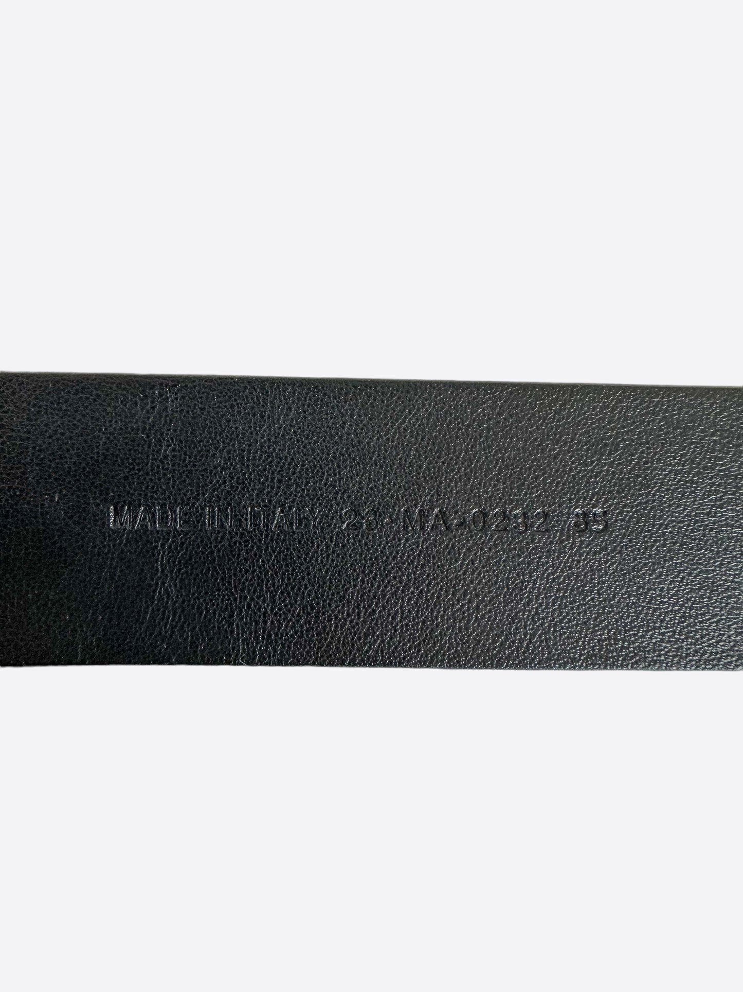 Dior Black Leather Gold Buckle Belt