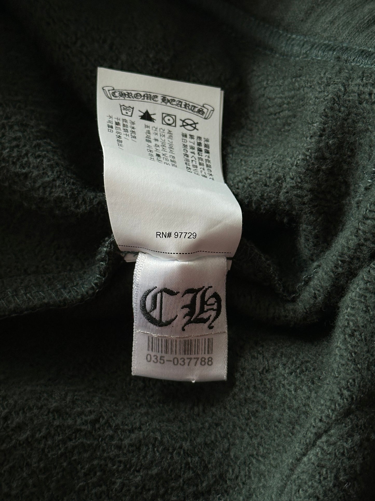Chrome Hearts Green & White Slo Ride Embroidered Sweatpants