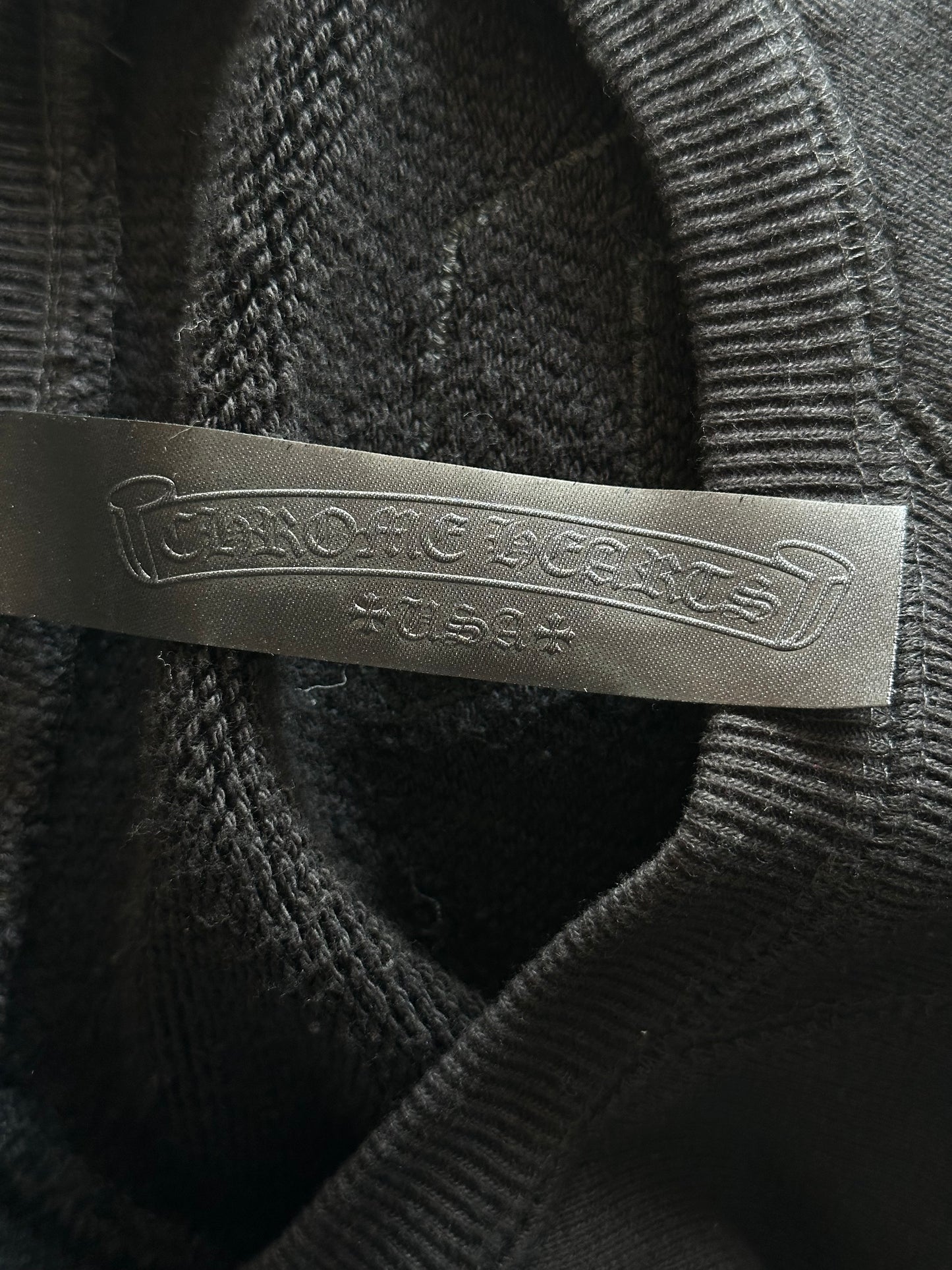 Chrome Hearts Black Triple Cross CH Logo Embroidered Sweater