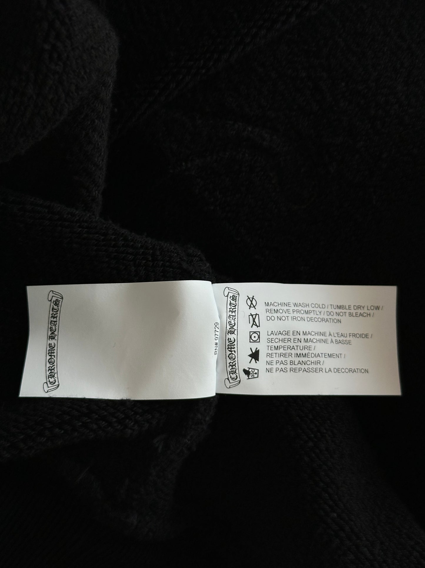 Chrome Hearts Black Triple Cross CH Logo Embroidered Sweater