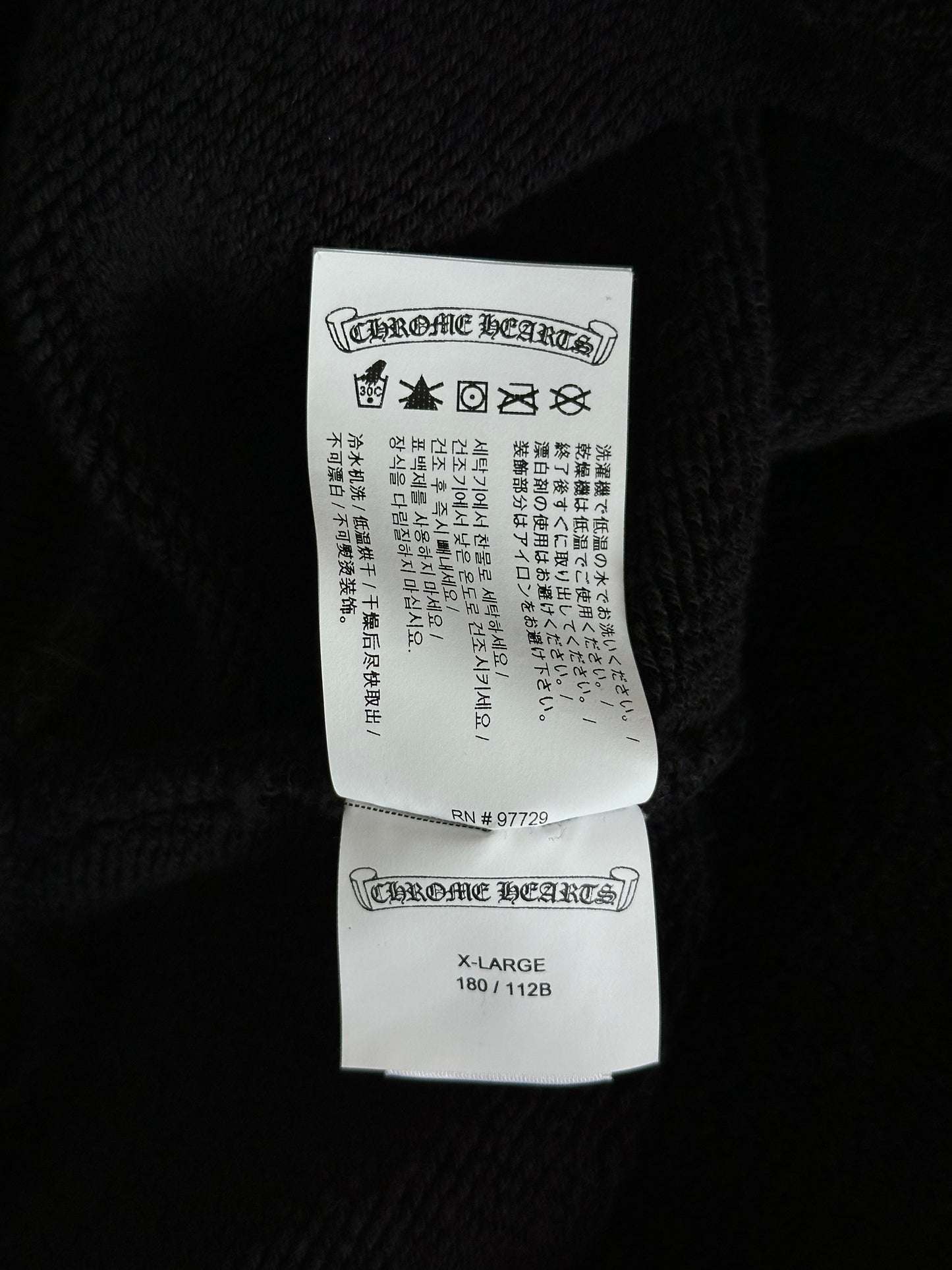 Chrome Hearts Black Triple Cross CH Logo Embroidered Sweater