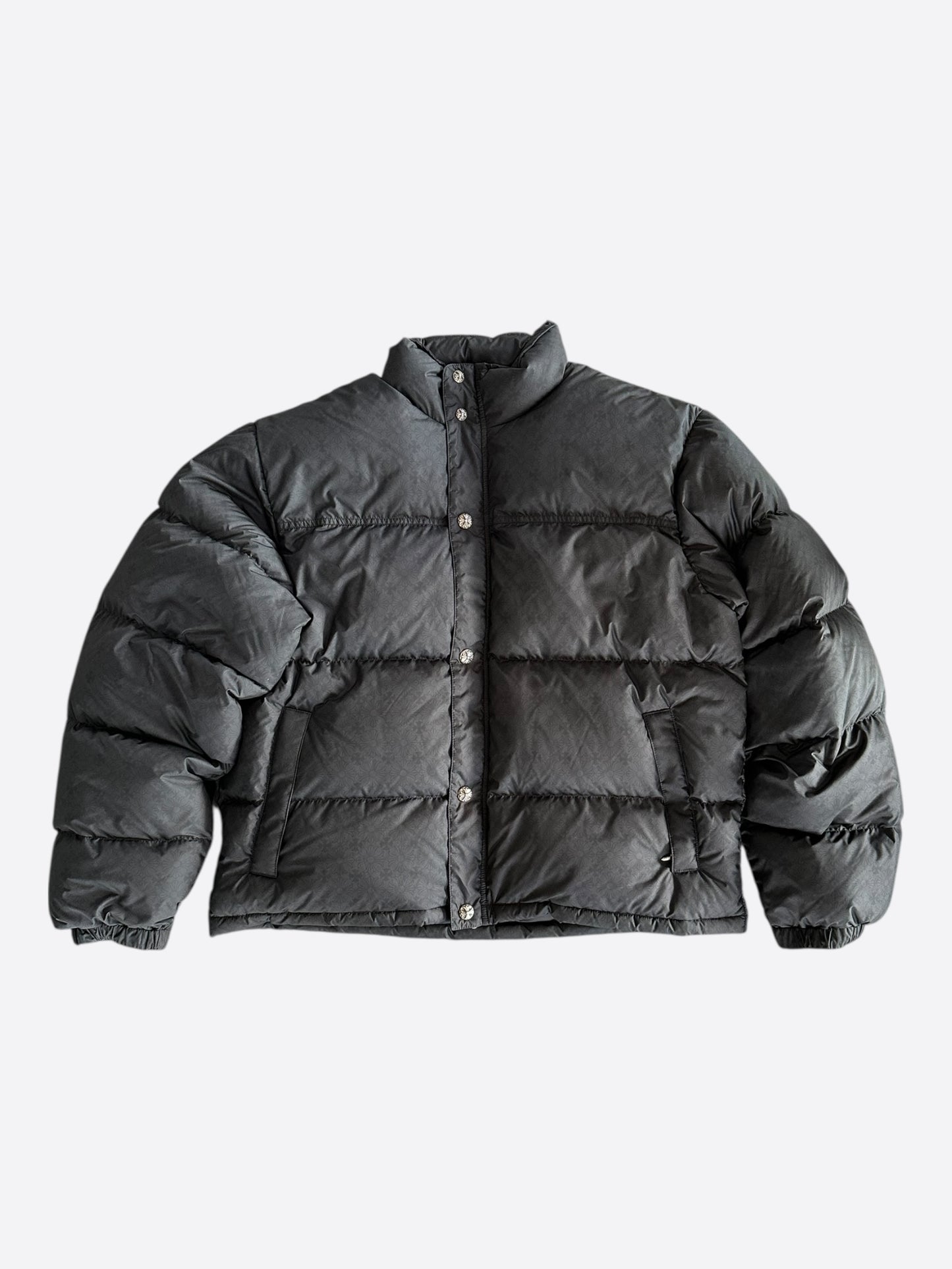 Chrome Hearts Black Cross Jacquard Puffer Jacket