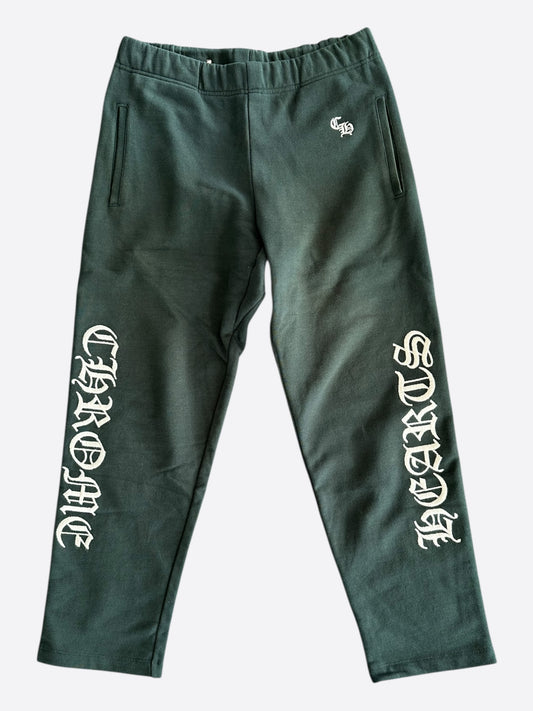 Chrome Hearts Green & White Slo Ride Embroidered Sweatpants