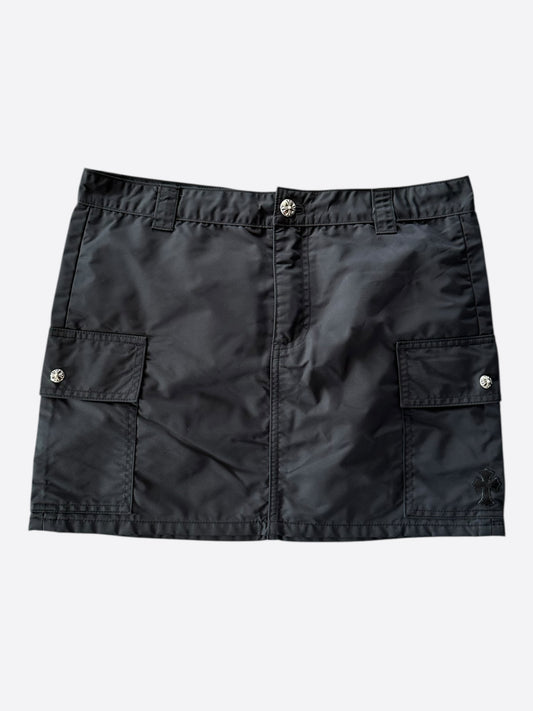 Chrome Hearts Black Nylon Cross Patch Women's Cargo Skirt