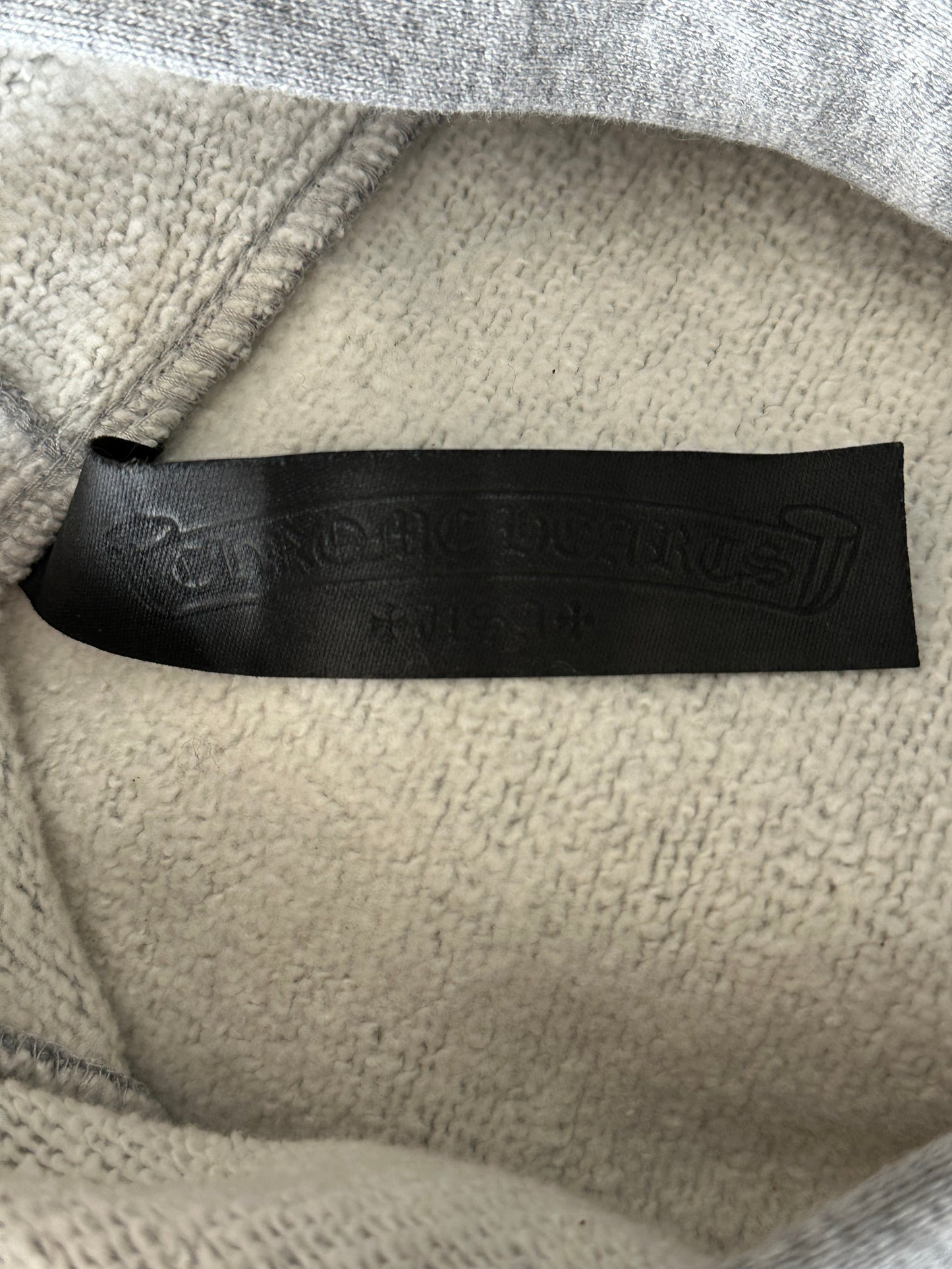 Chrome Hearts Grey & Black Triple Cross Patch Paper Jam Hoodie
