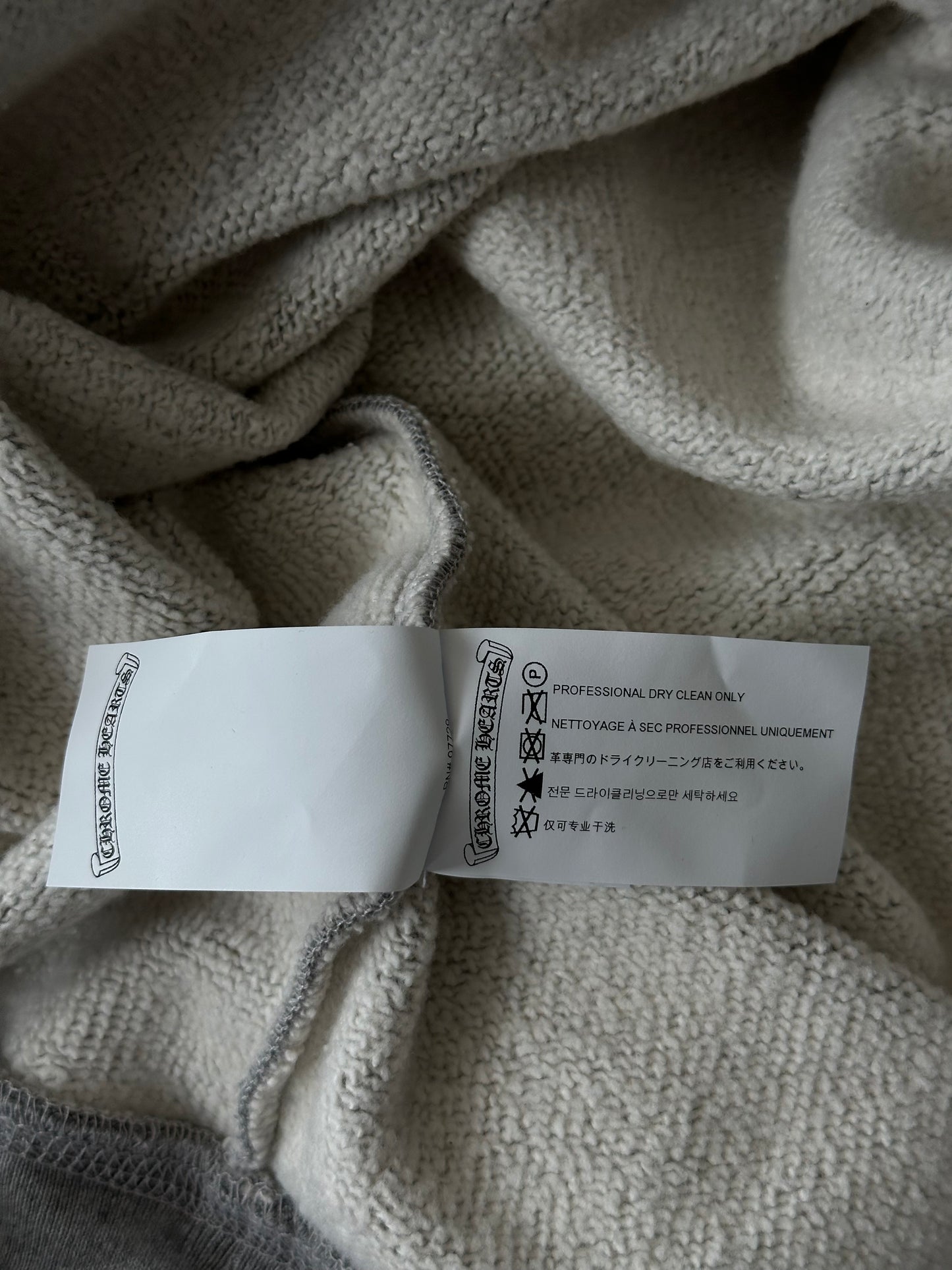 Chrome Hearts Grey & Black Triple Cross Patch Paper Jam Hoodie