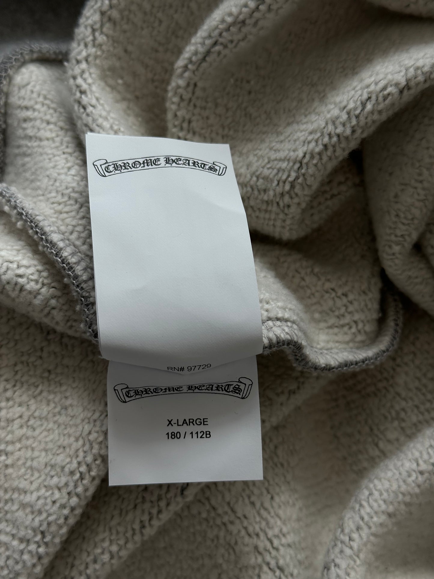 Chrome Hearts Grey & Black Triple Cross Patch Paper Jam Hoodie