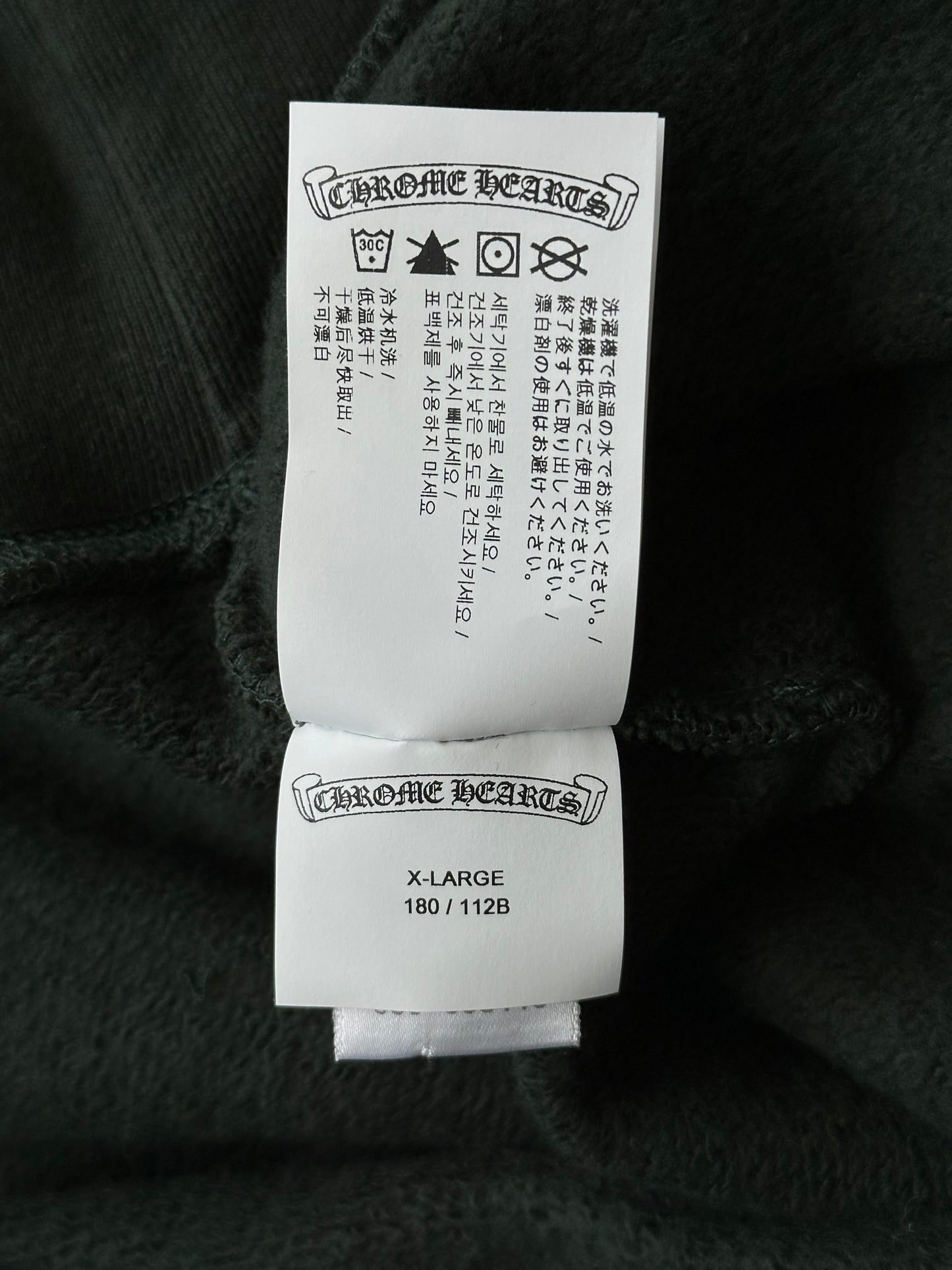 Chrome Hearts Green & White Slo Ride Embroidered Logo Sweater