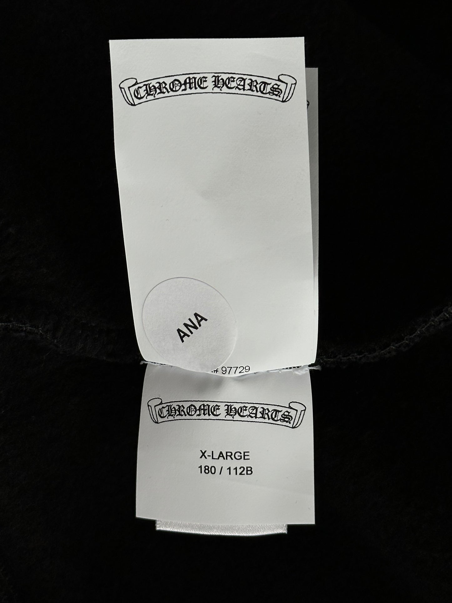 Chrome Hearts Black Triple Cross Patch Paper Jam Zip Up Hoodie