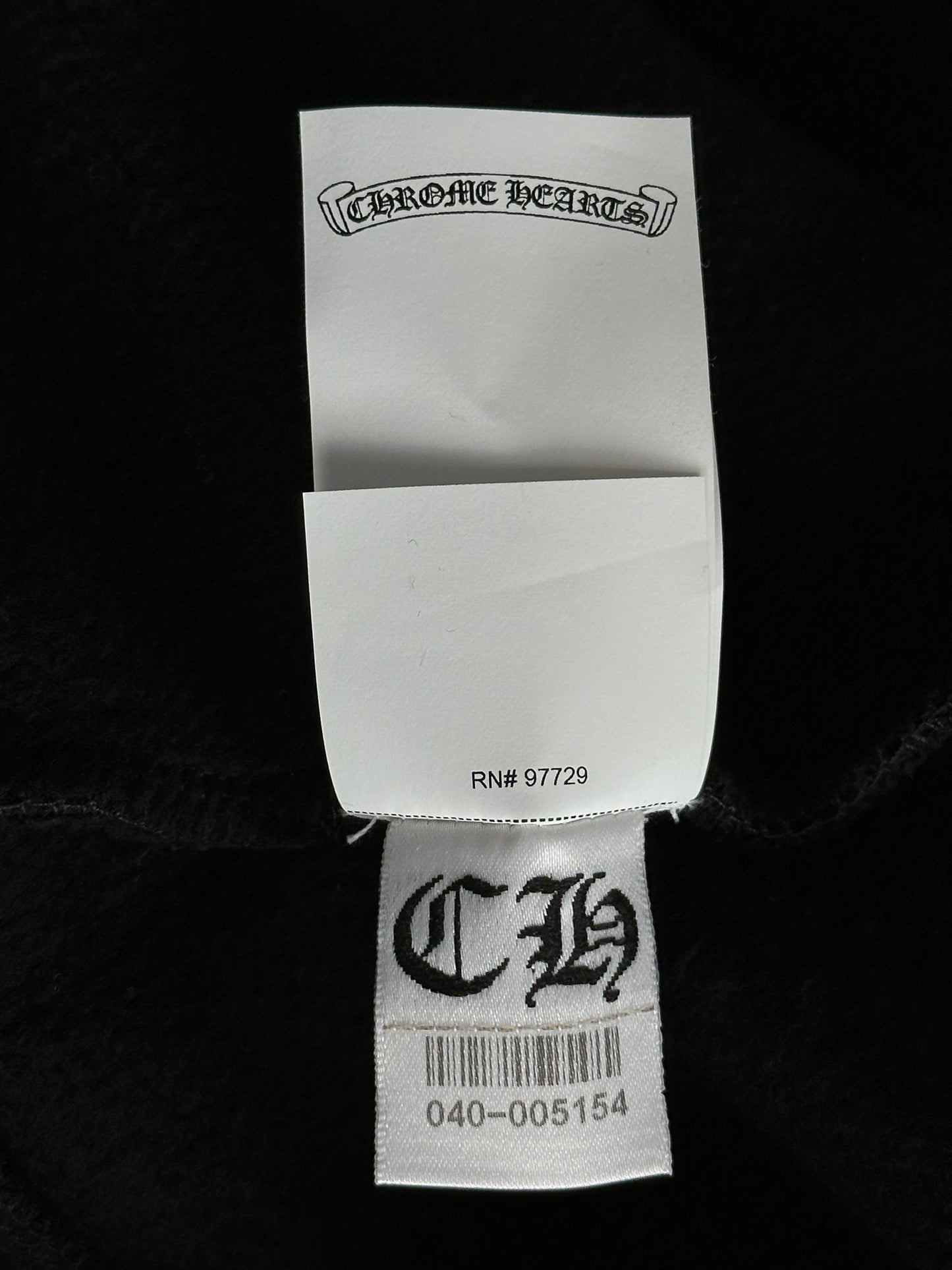 Chrome Hearts Black Triple Cross Patch Paper Jam Zip Up Hoodie