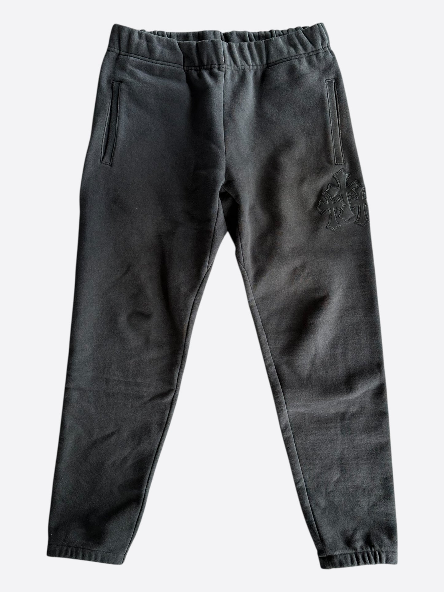 Chrome Hearts Black Triple Cross Patch Paper Jam Sweatpants