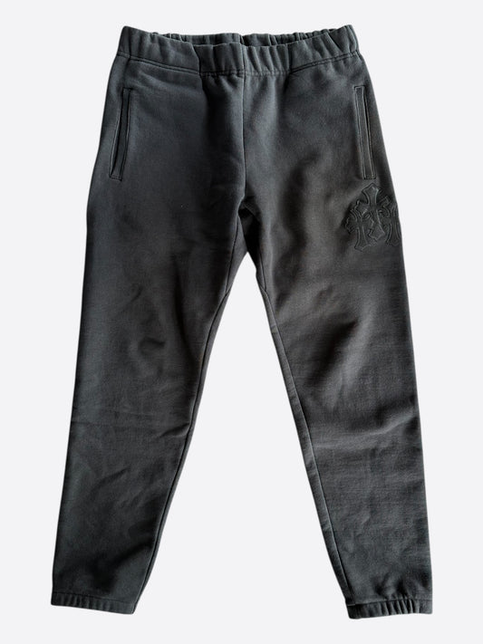 Chrome Hearts Black Triple Cross Patch Paper Jam Sweatpants